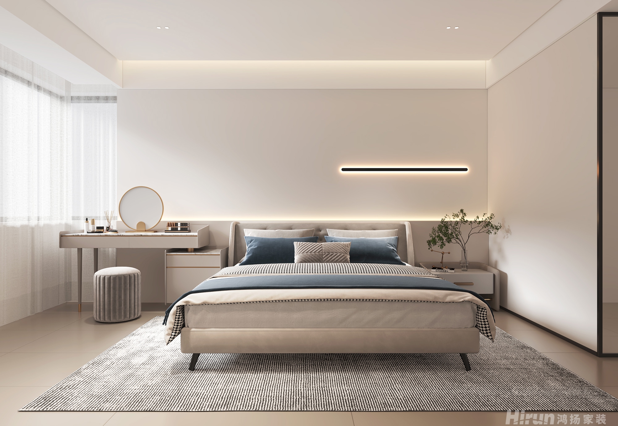 八方小區140㎡北歐之光四居室 裝修案例效果圖-3