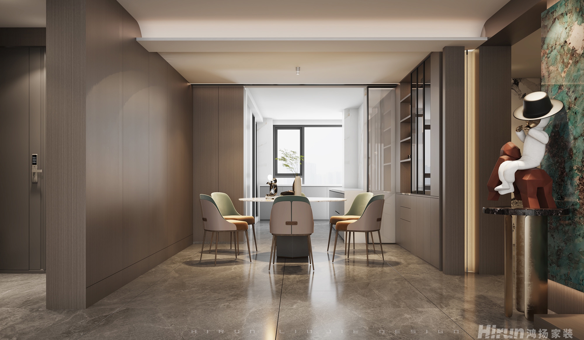 保利天禧160㎡雅致現代四居室 裝修案例效果圖-3