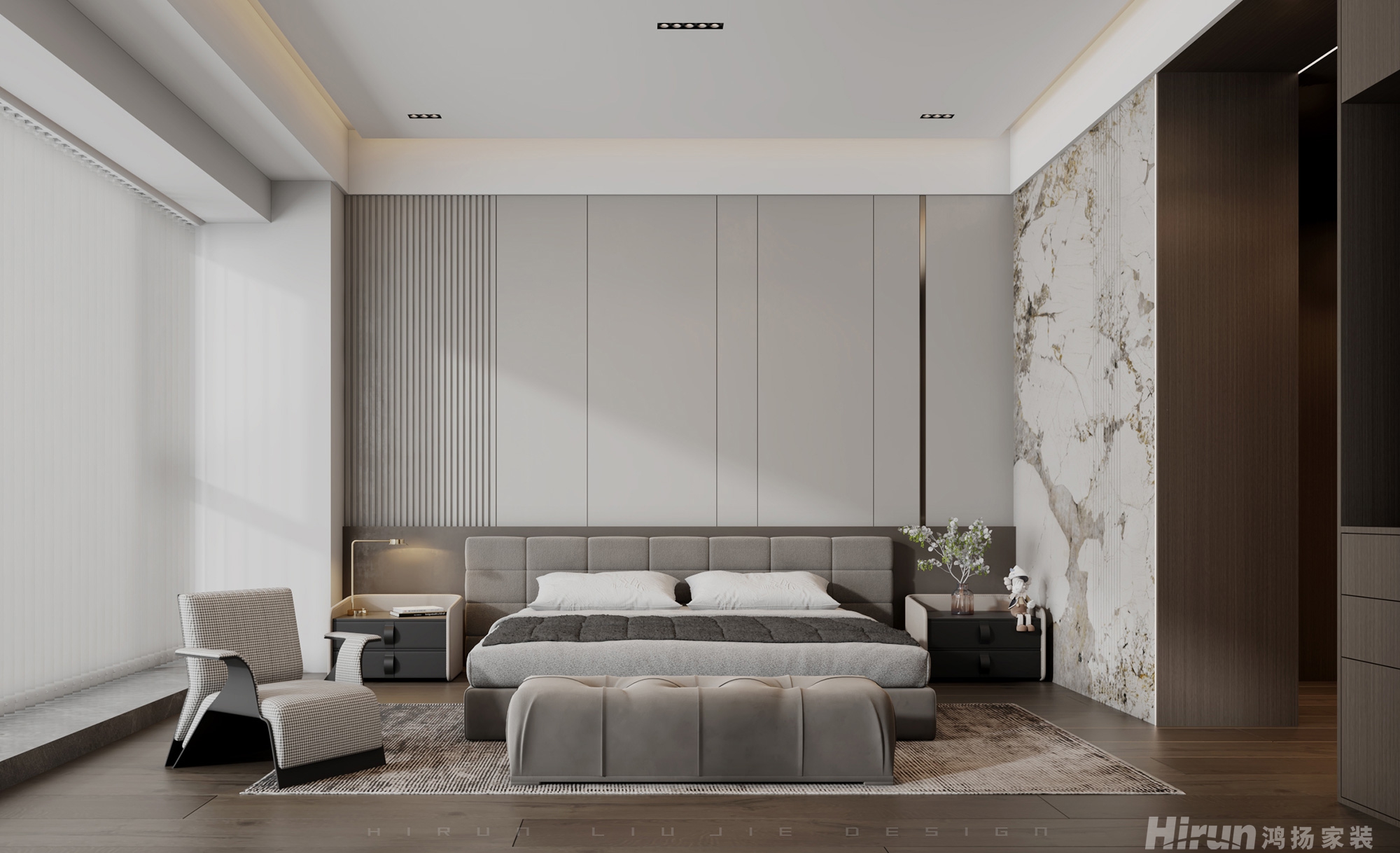 保利天禧160㎡雅致現代四居室 裝修案例效果圖-10