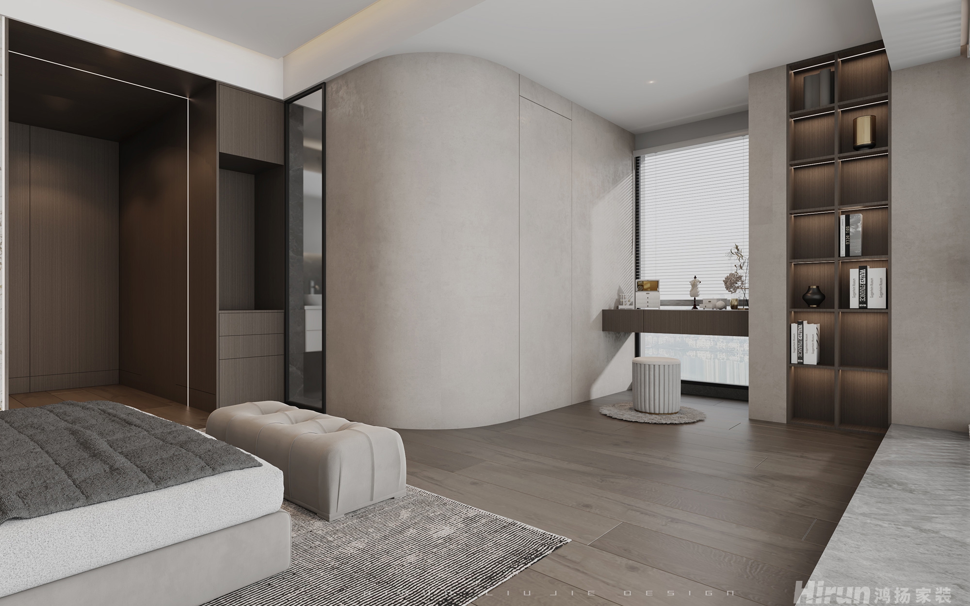 保利天禧160㎡雅致現代四居室 裝修案例效果圖-11