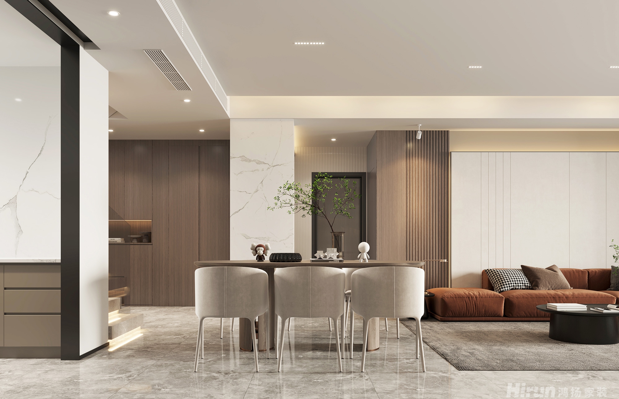 卓越千山里200㎡北歐之光復式 裝修案例效果圖-1