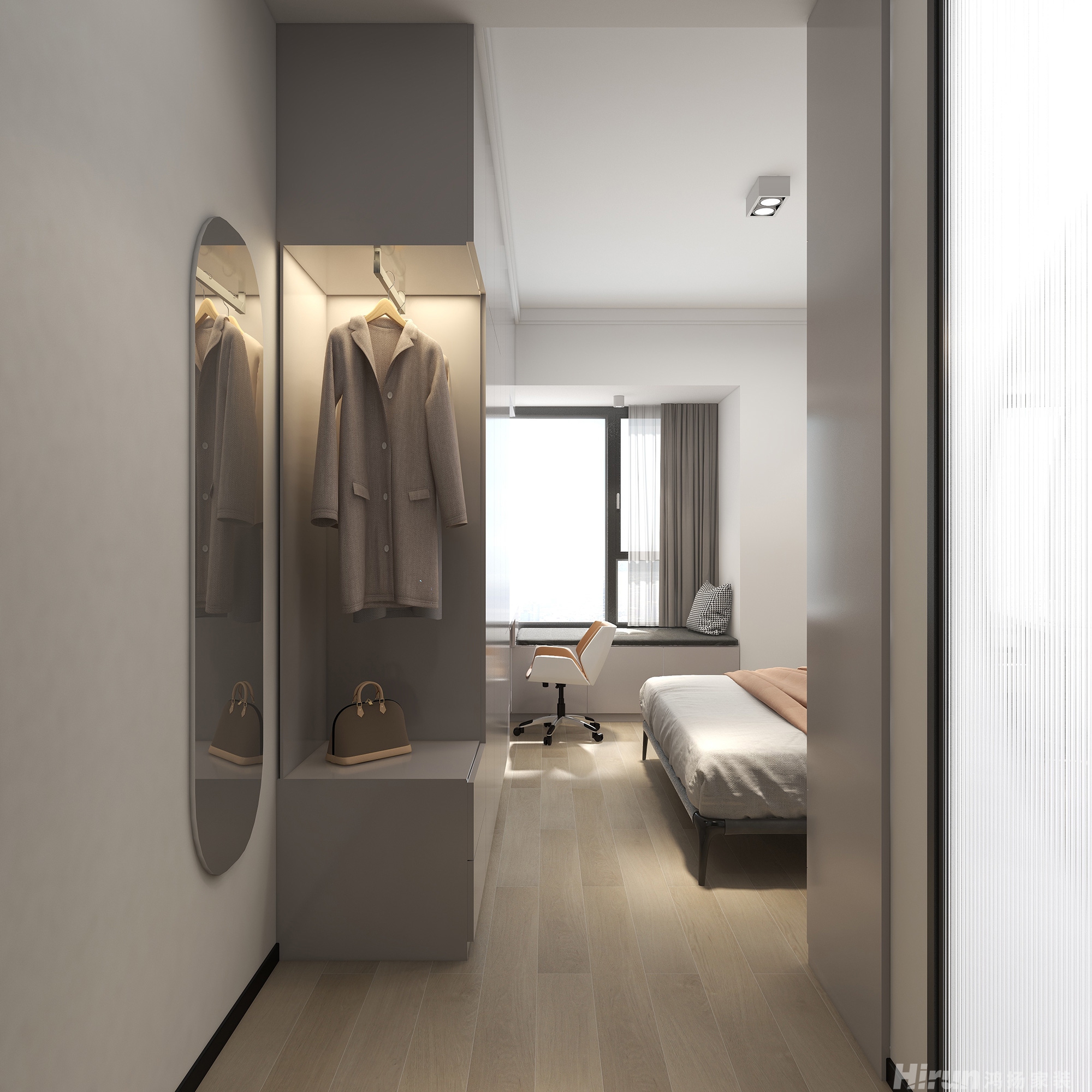 中梁云麓傳奇130㎡北歐之光三居室 裝修案例效果圖-16