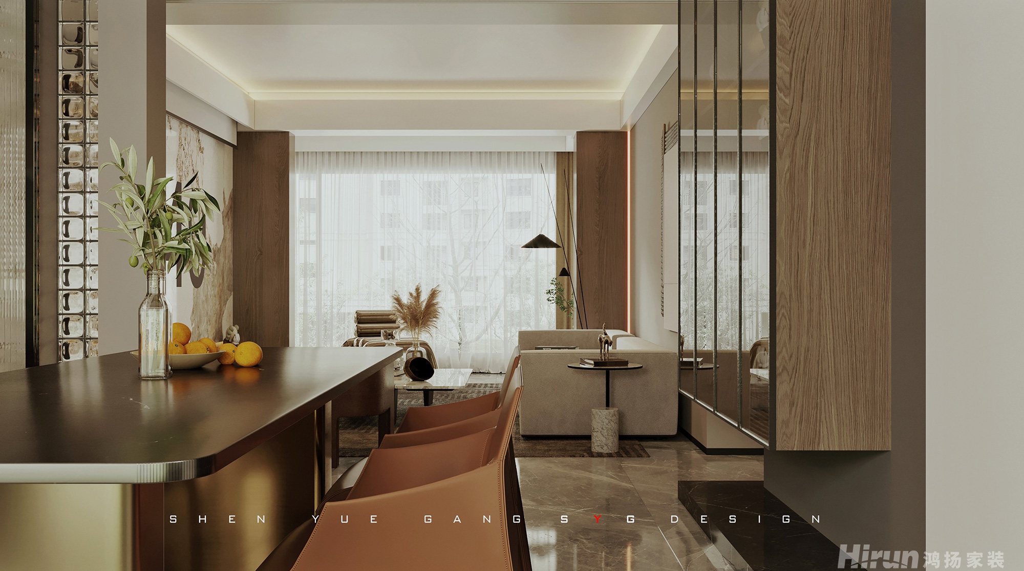 嘉宇北部灣140㎡新裝飾主義四居室 裝修案例效果圖-6