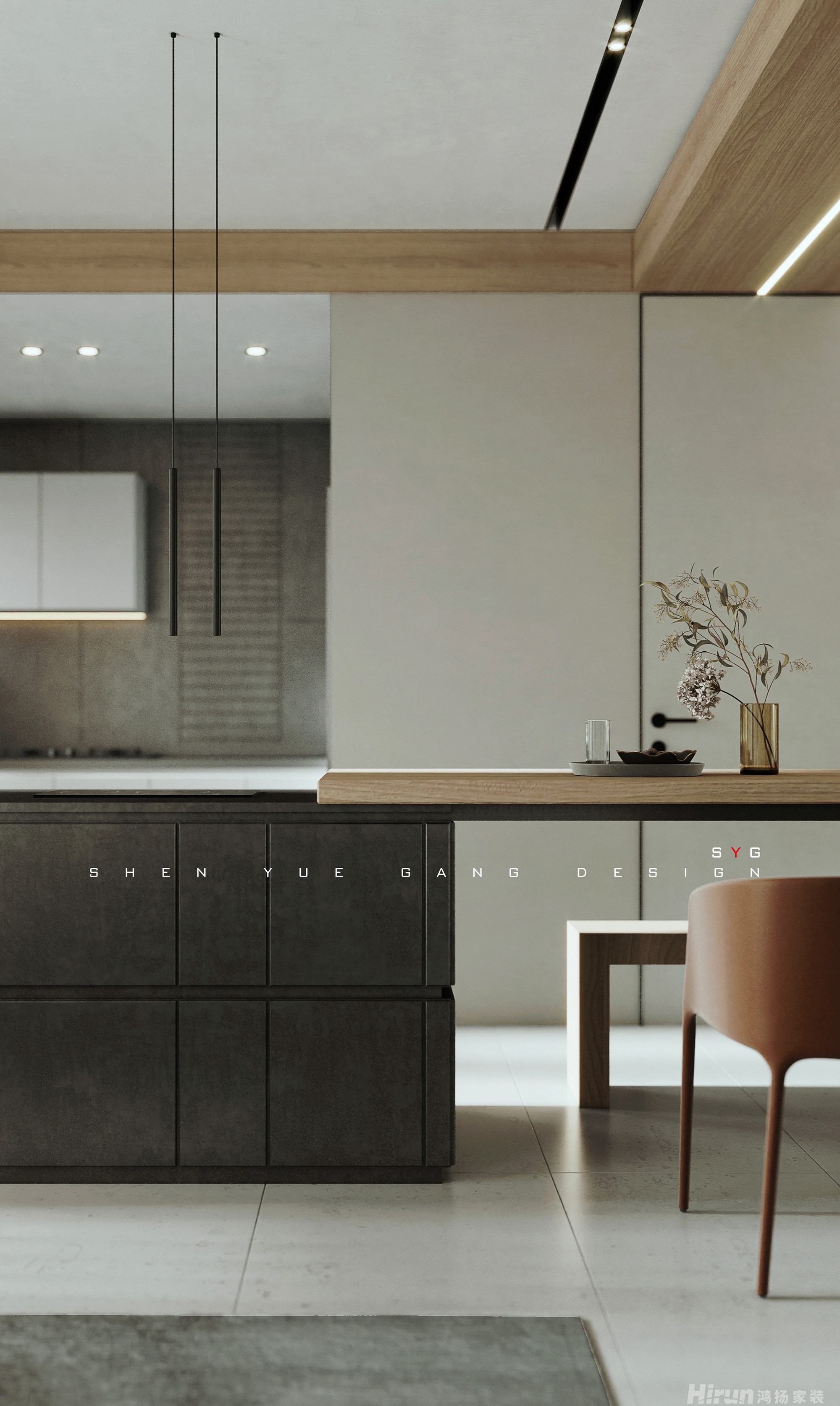 浦沅社區180㎡雅致現代四居室 裝修案例效果圖-4