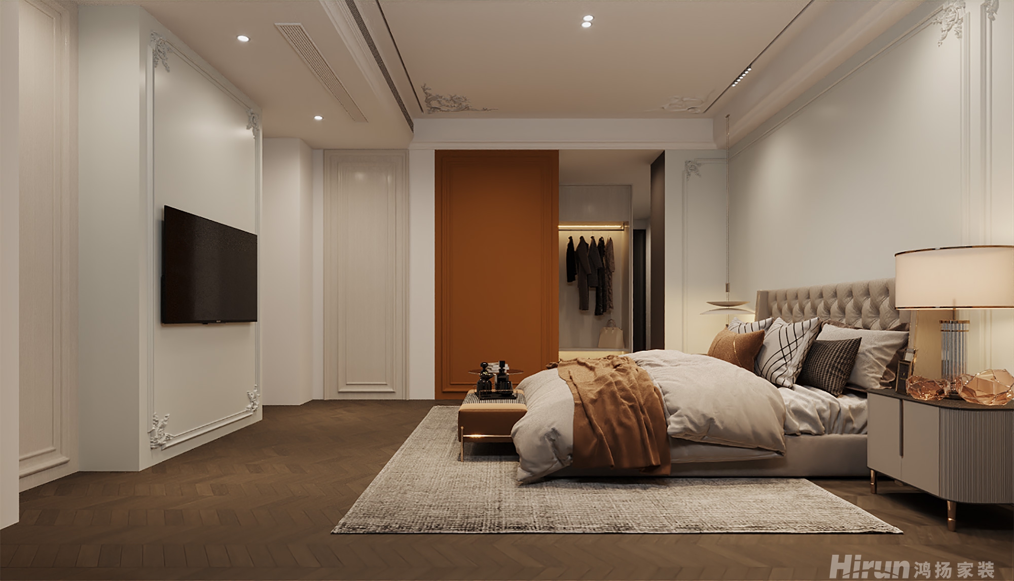 銀港水晶城260㎡輕歐簡美四居室 裝修案例效果圖-13