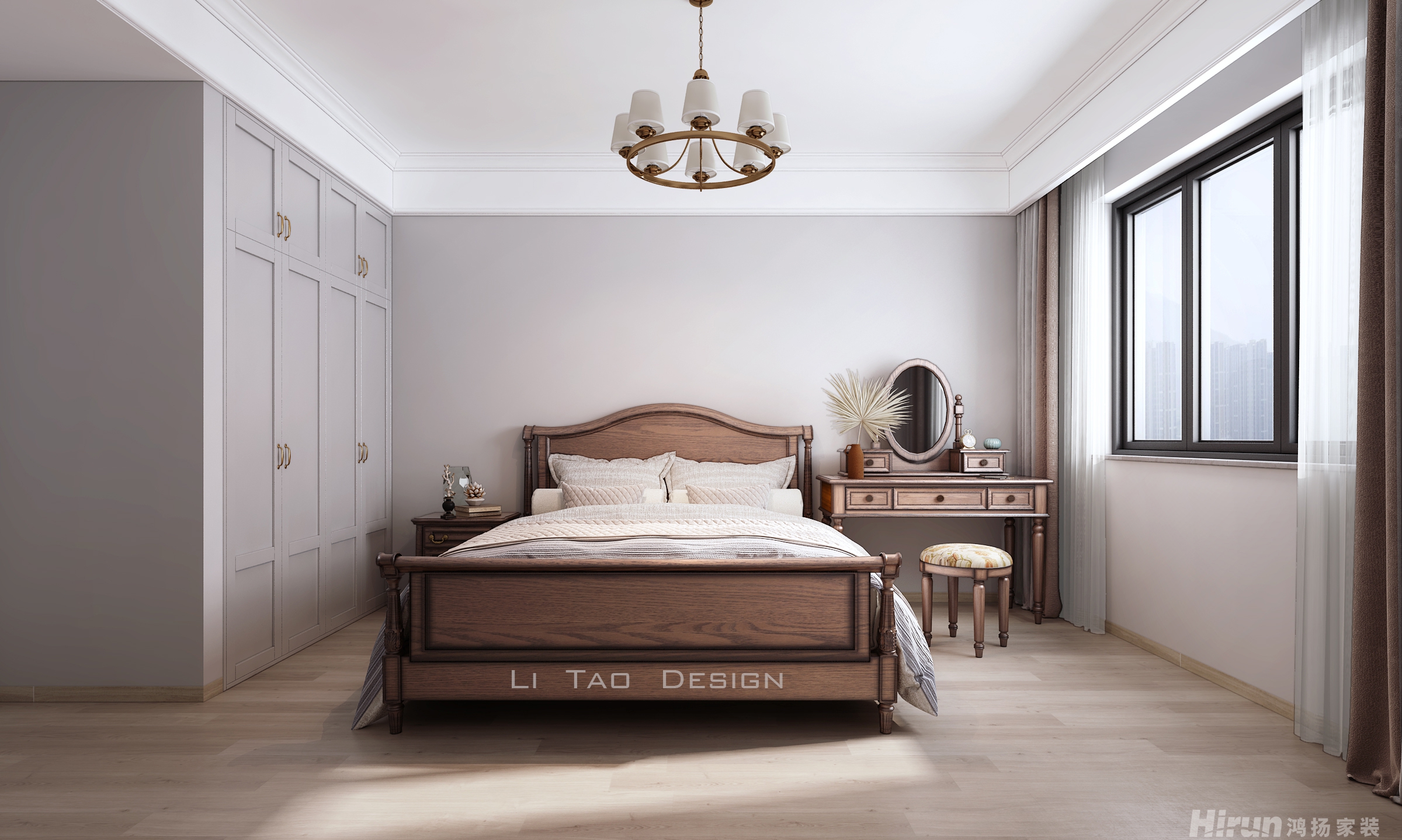 華潤琨御府156㎡輕歐簡美四居室 裝修案例效果圖-8