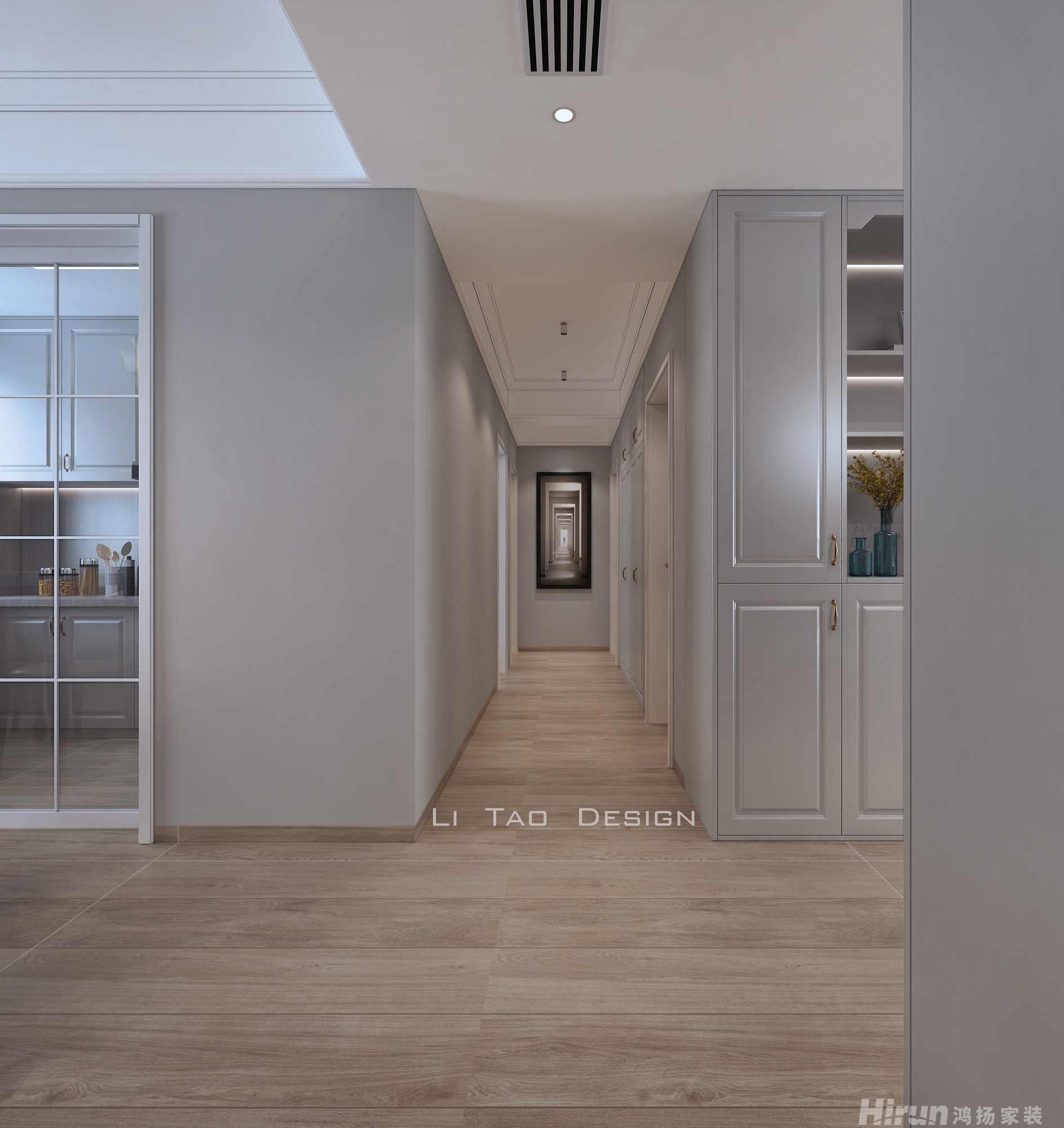 華潤琨御府156㎡輕歐簡美四居室 裝修案例效果圖-6