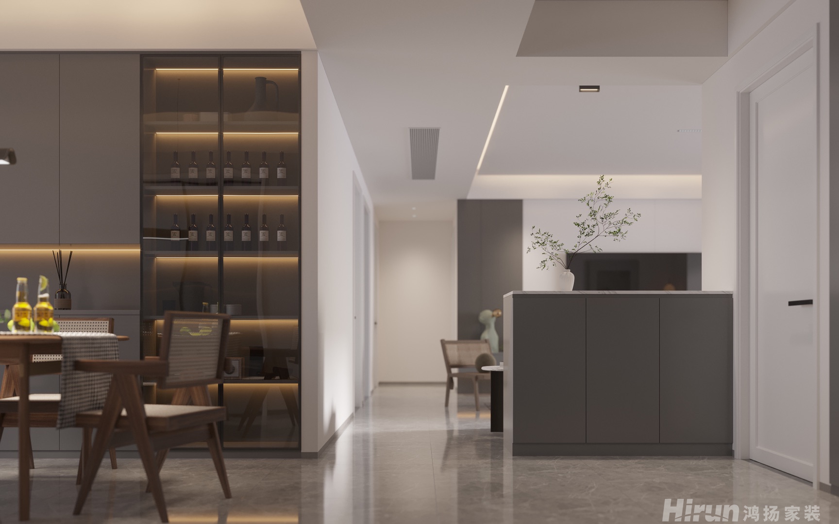 至雅小玲佳園150㎡雅致現代四居室 裝修案例效果圖-4