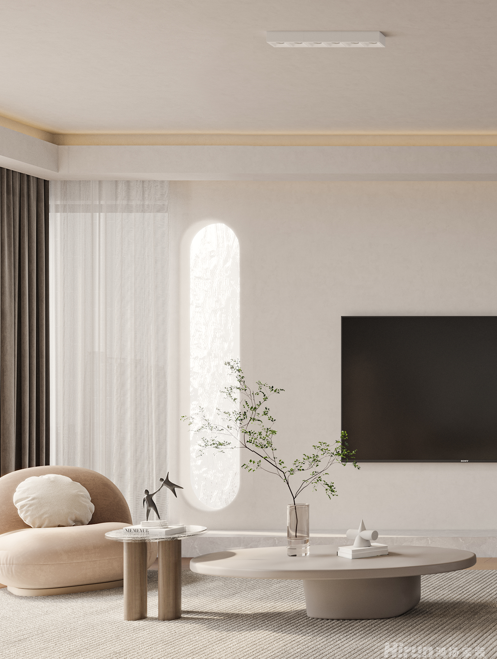 金茂悅138㎡雅致現(xiàn)代四居室 裝修案例效果圖-1