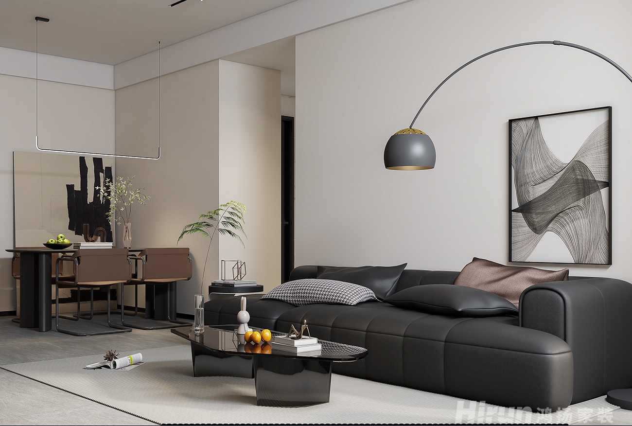 卓越伊景苑115㎡雅致現代三居室 裝修案例效果圖-1