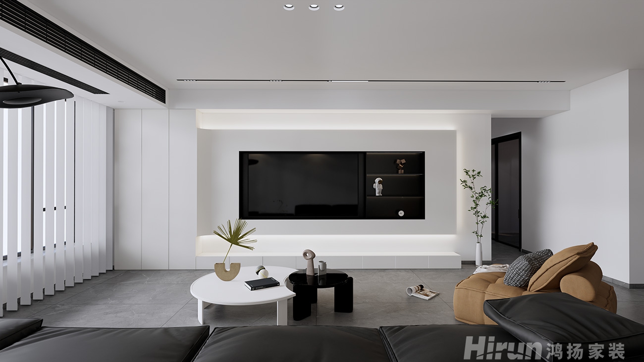 松雅院125㎡雅致現代疊墅 裝修案例效果圖-1