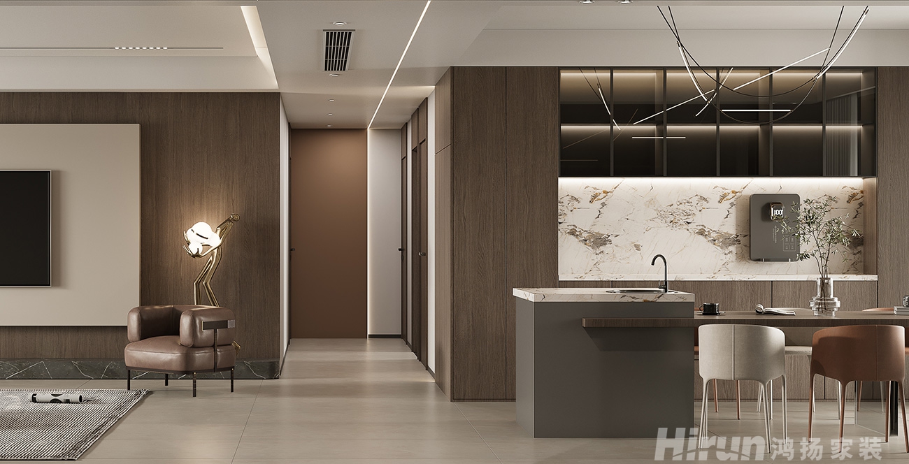 江山帝景190㎡雅致現代大平層 裝修案例效果圖-3