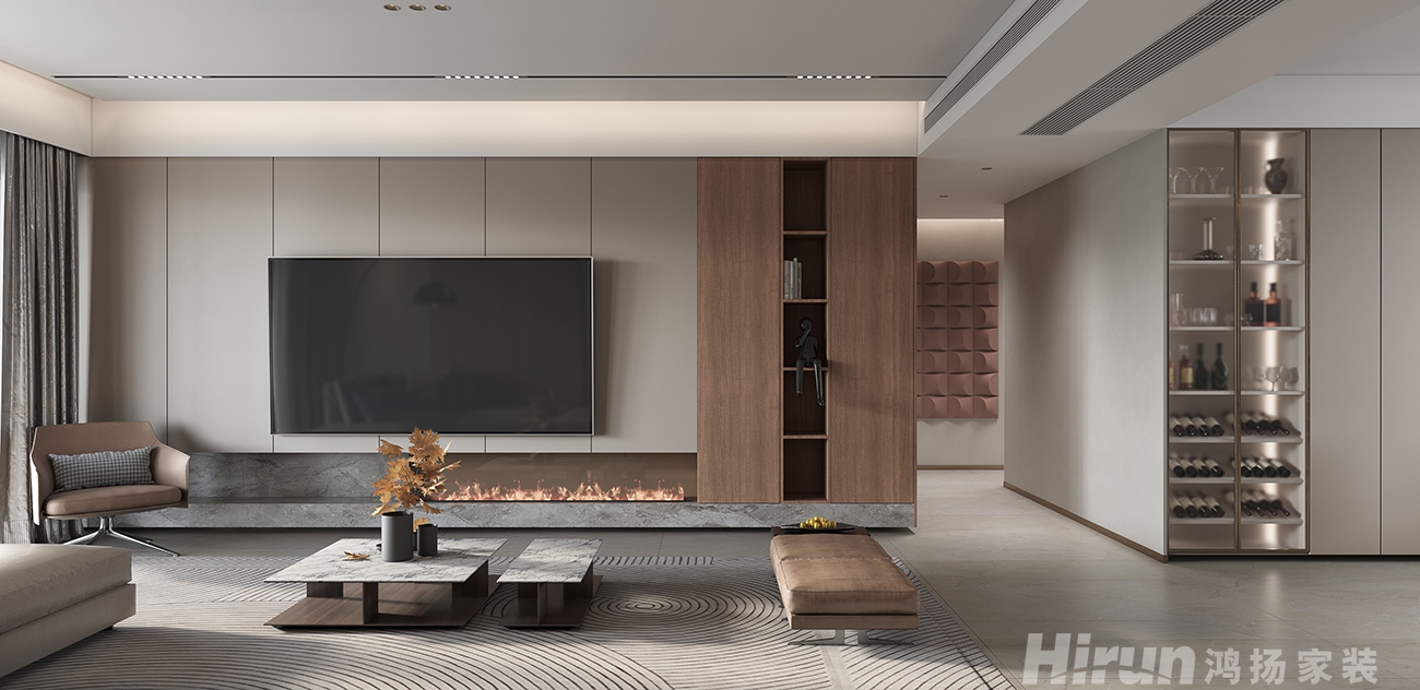 湘江壹號(hào)260㎡雅致現(xiàn)代大平層 裝修案例效果圖-9