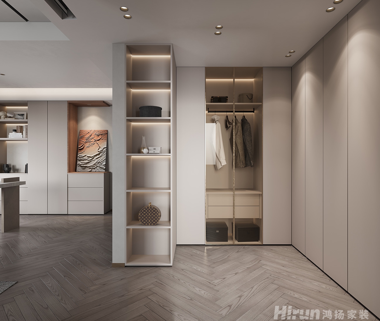 湘江壹號(hào)260㎡雅致現(xiàn)代大平層 裝修案例效果圖-12