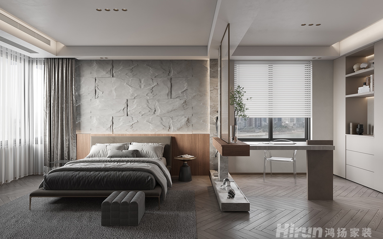 湘江壹號(hào)260㎡雅致現(xiàn)代大平層 裝修案例效果圖-5