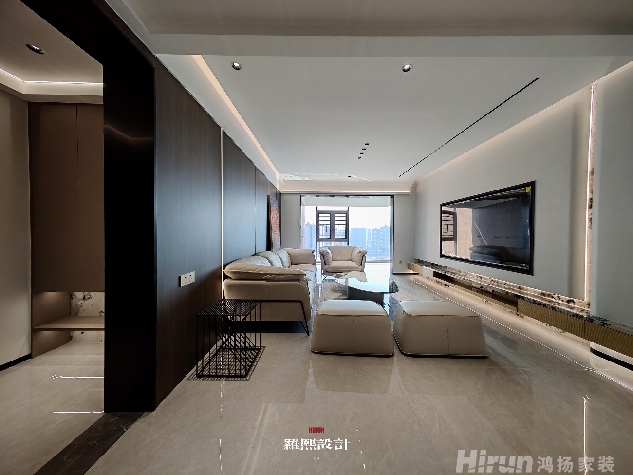 國貿前海灣雅致現代四居室 裝修案例效果圖-6