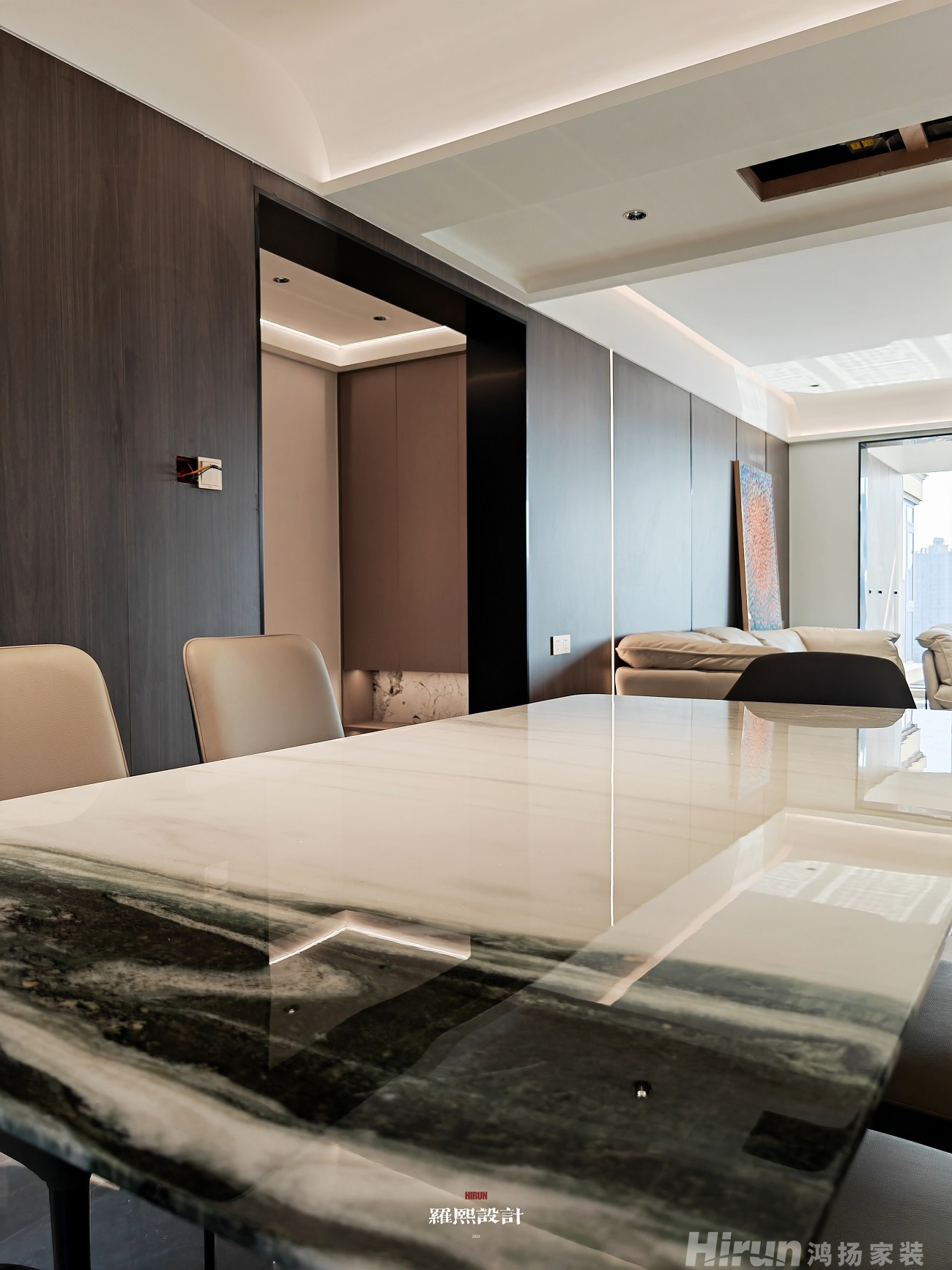 國貿前海灣雅致現代四居室 裝修案例效果圖-11