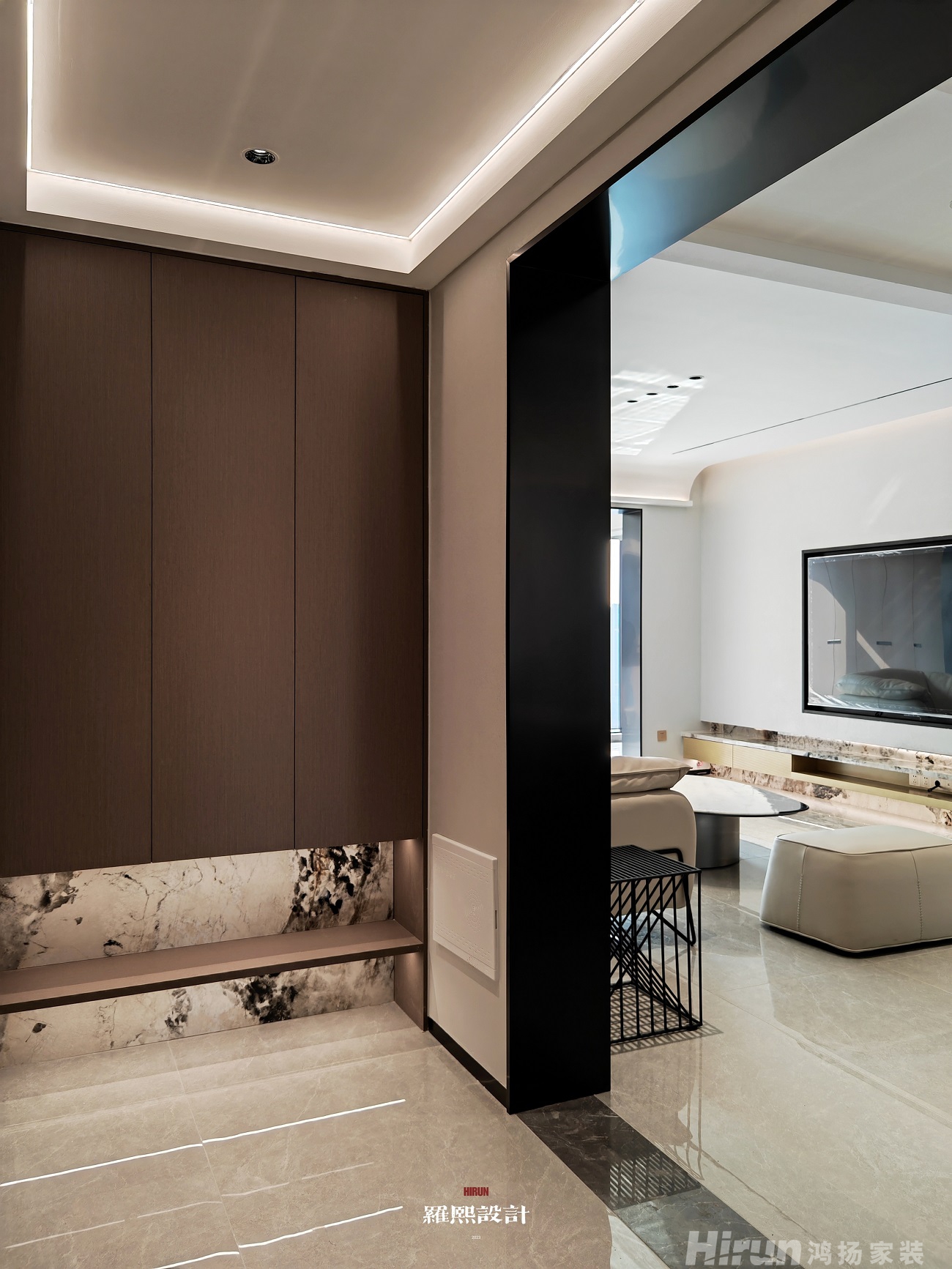 國貿前海灣雅致現代四居室 裝修案例效果圖-19