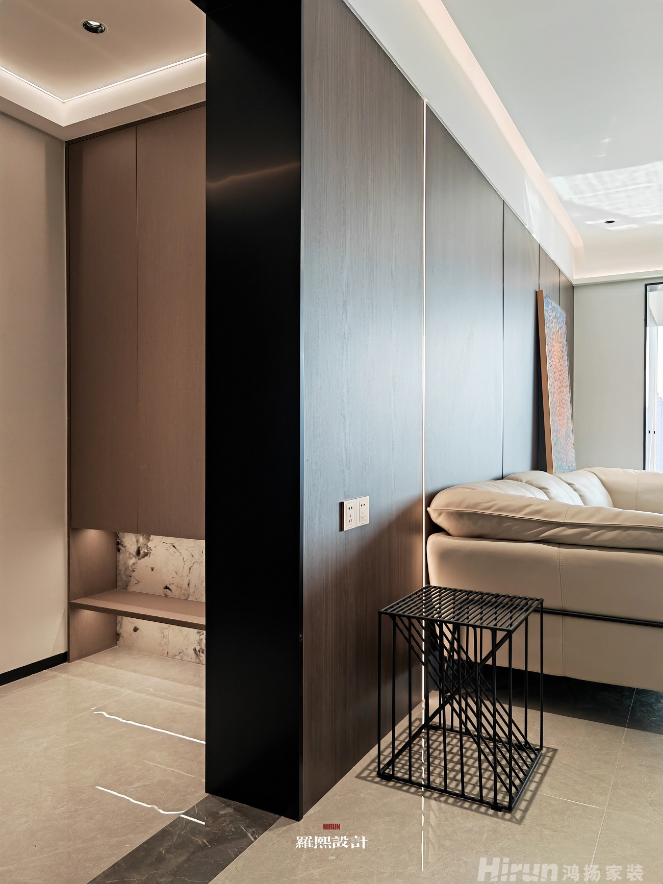 國貿前海灣雅致現代四居室 裝修案例效果圖-18