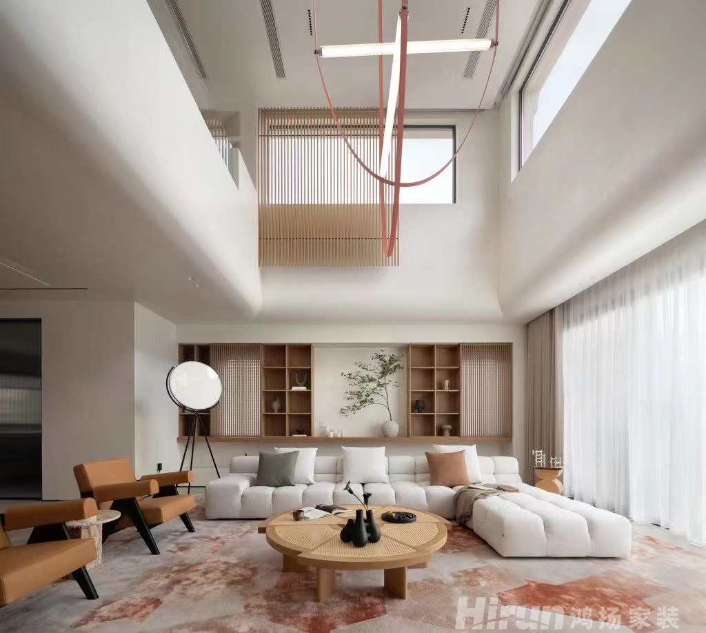 保利時(shí)代350㎡北歐之光復(fù)式 裝修案例效果圖-1