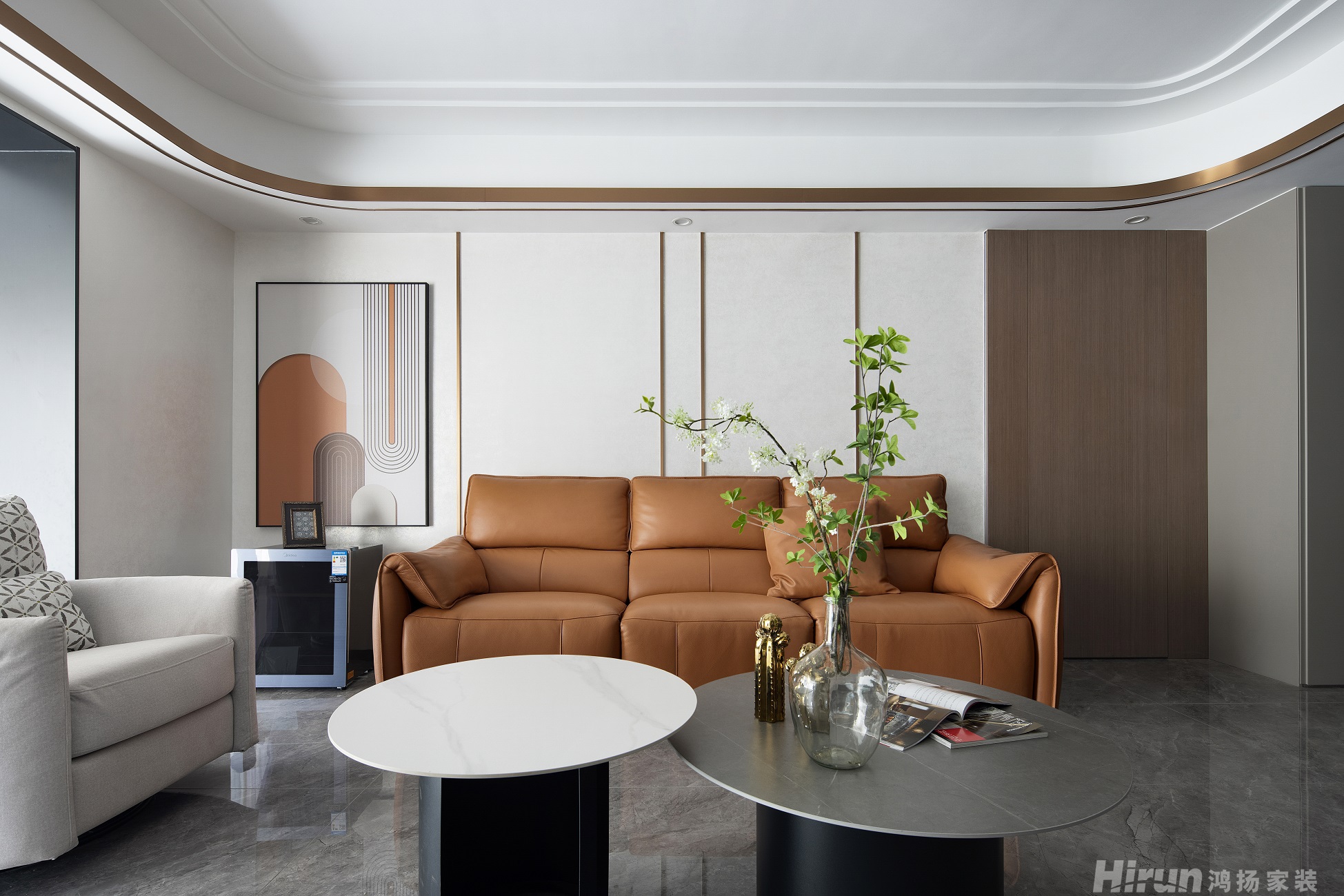 璟麟府160㎡新裝飾主義四居室 裝修案例效果圖-6