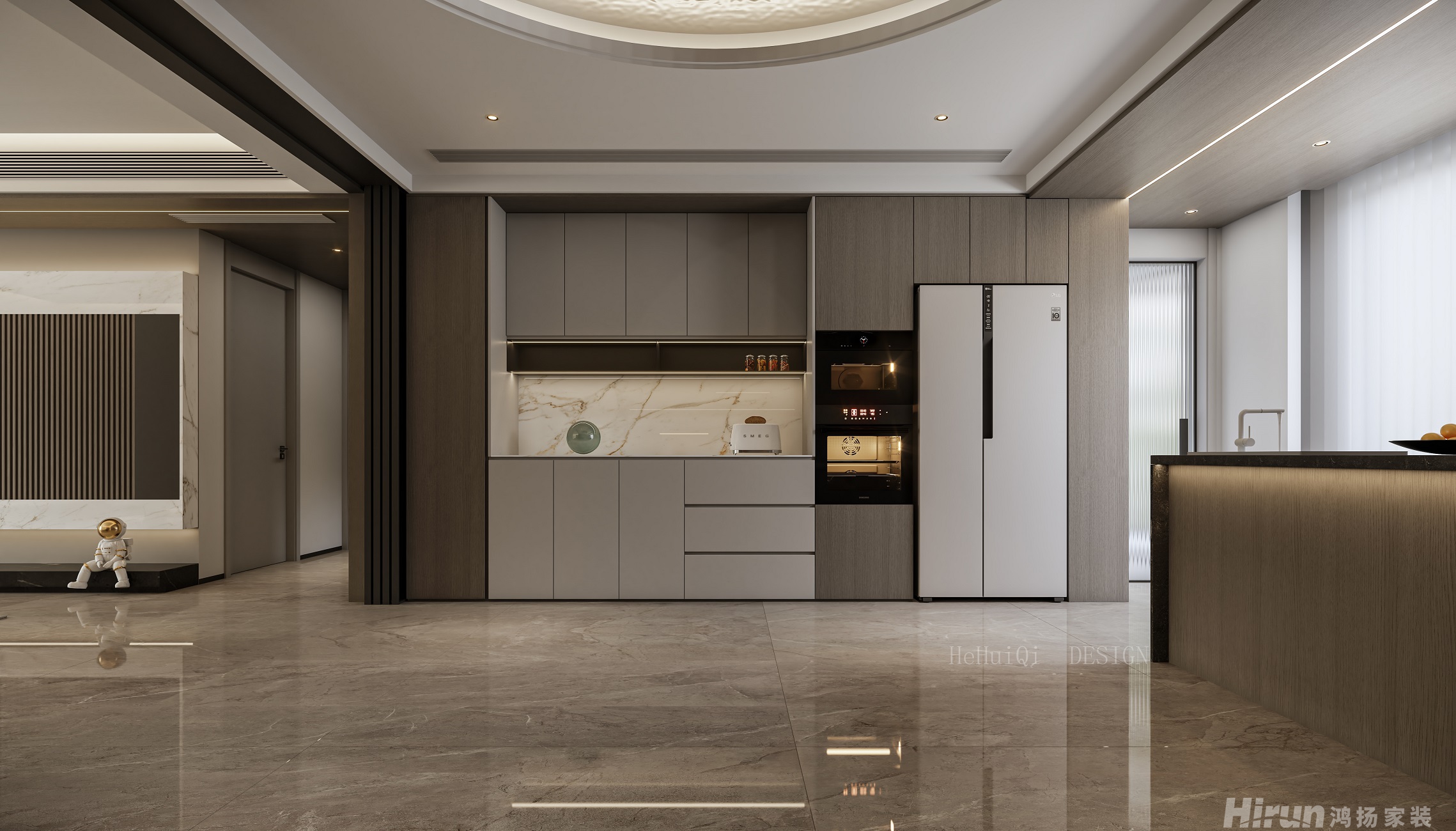 明昇壹城230㎡新裝飾主義四居室 裝修案例效果圖-5