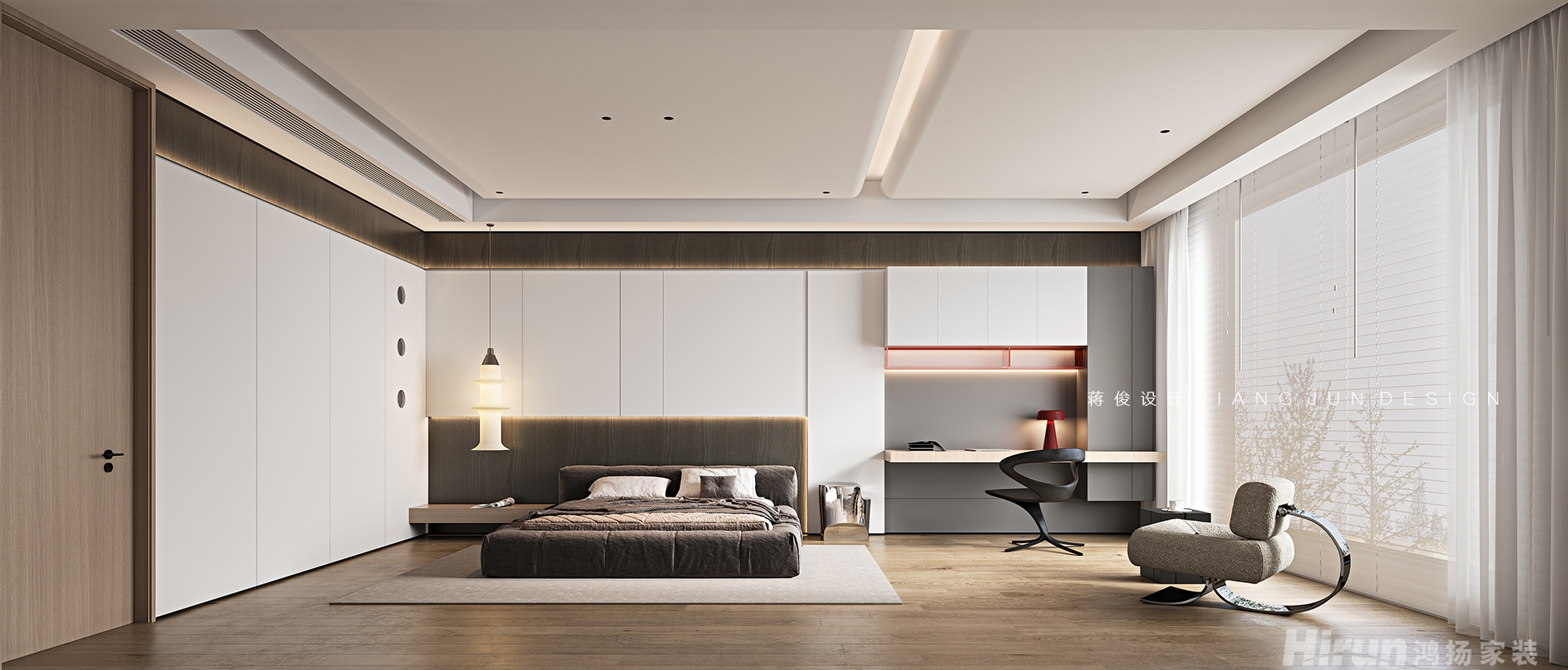 長沙疊墅300㎡雅致現代疊墅 裝修案例效果圖-4