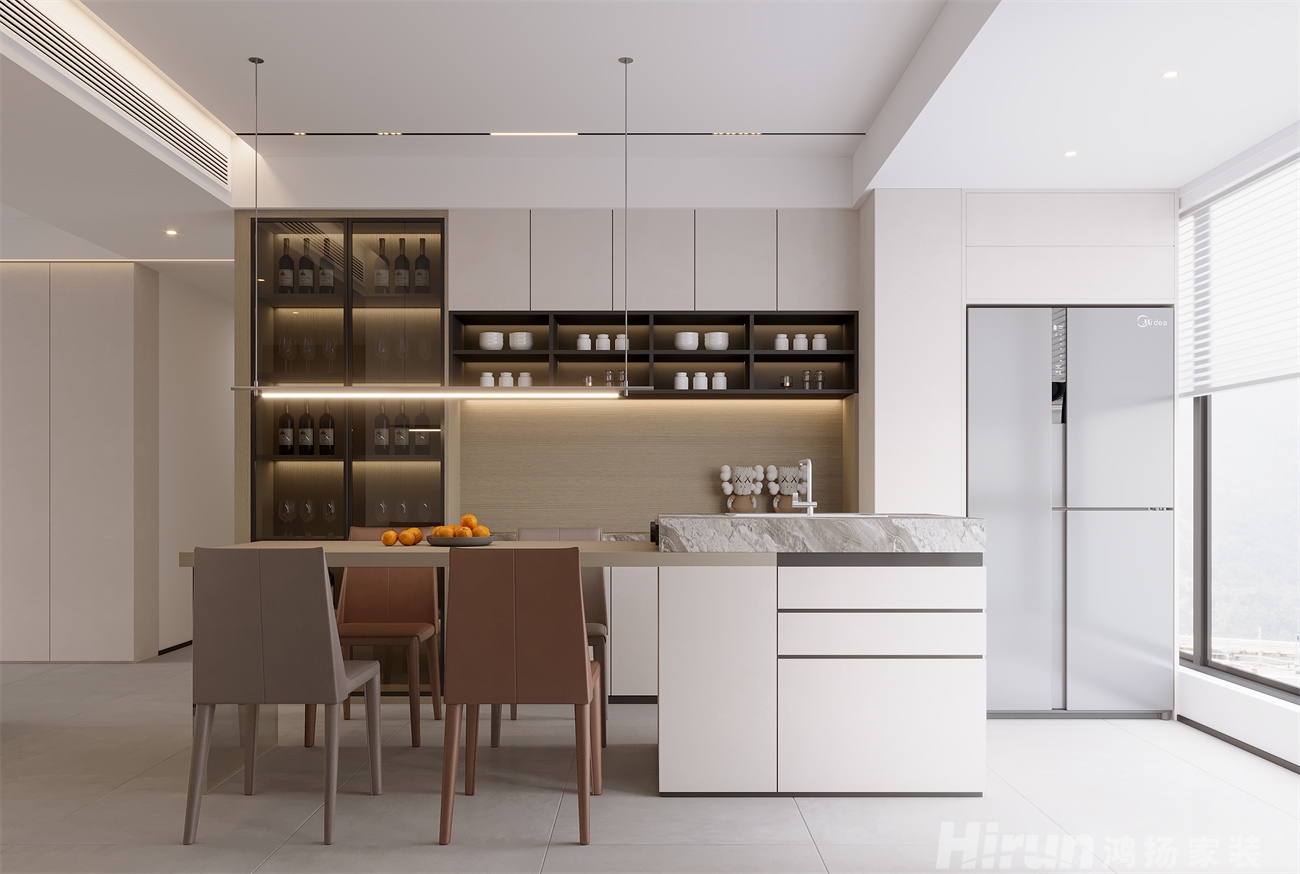 名士豪庭130㎡北歐之光三居室 裝修案例效果圖-1