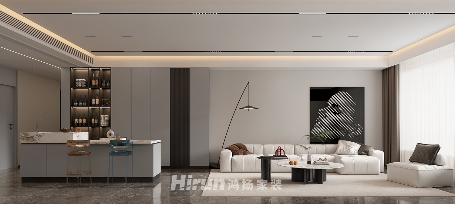 建發央著160㎡雅致現代復式 裝修案例效果圖-3