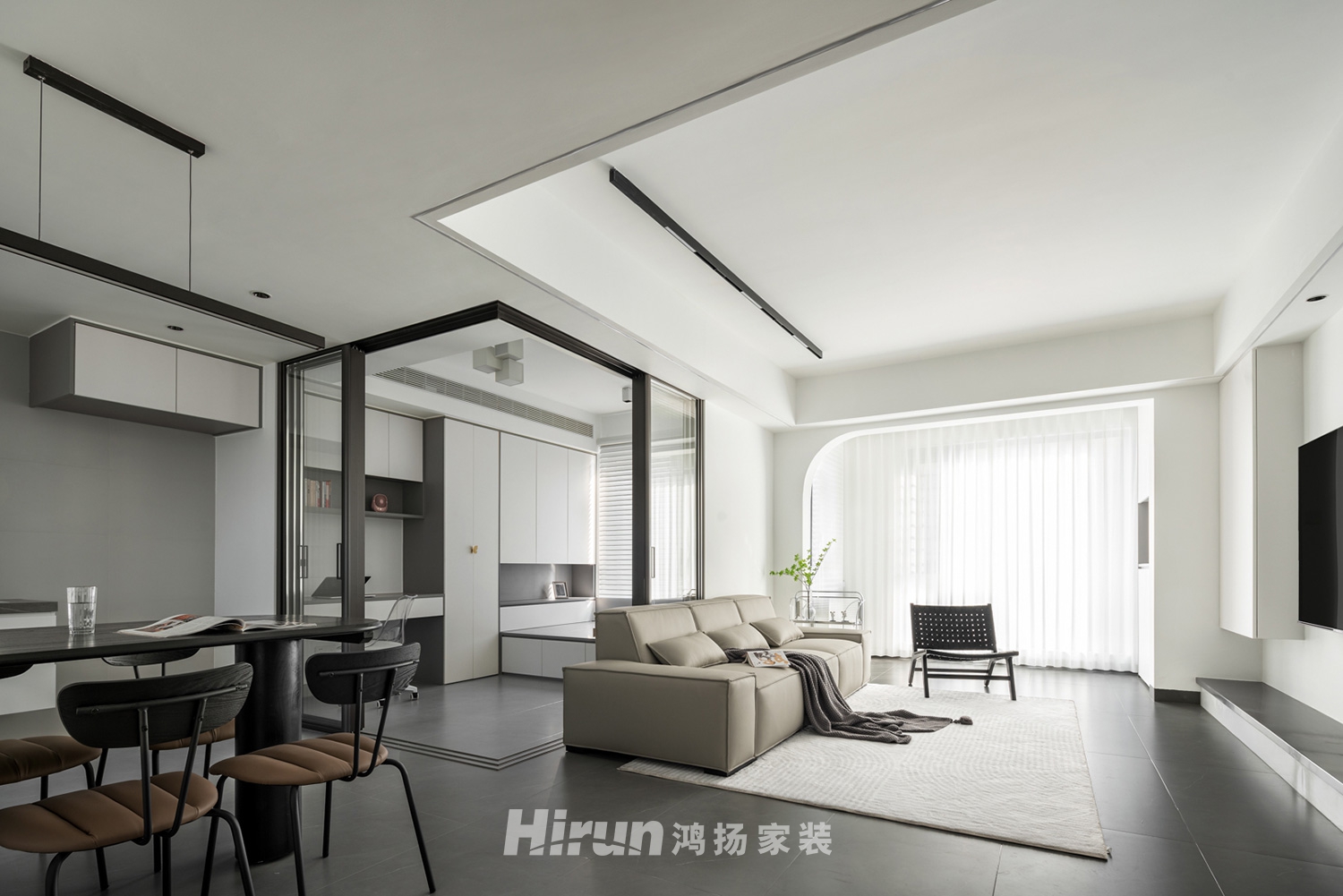 中天星耀城140㎡雅致現代復式 裝修案例實景圖-8