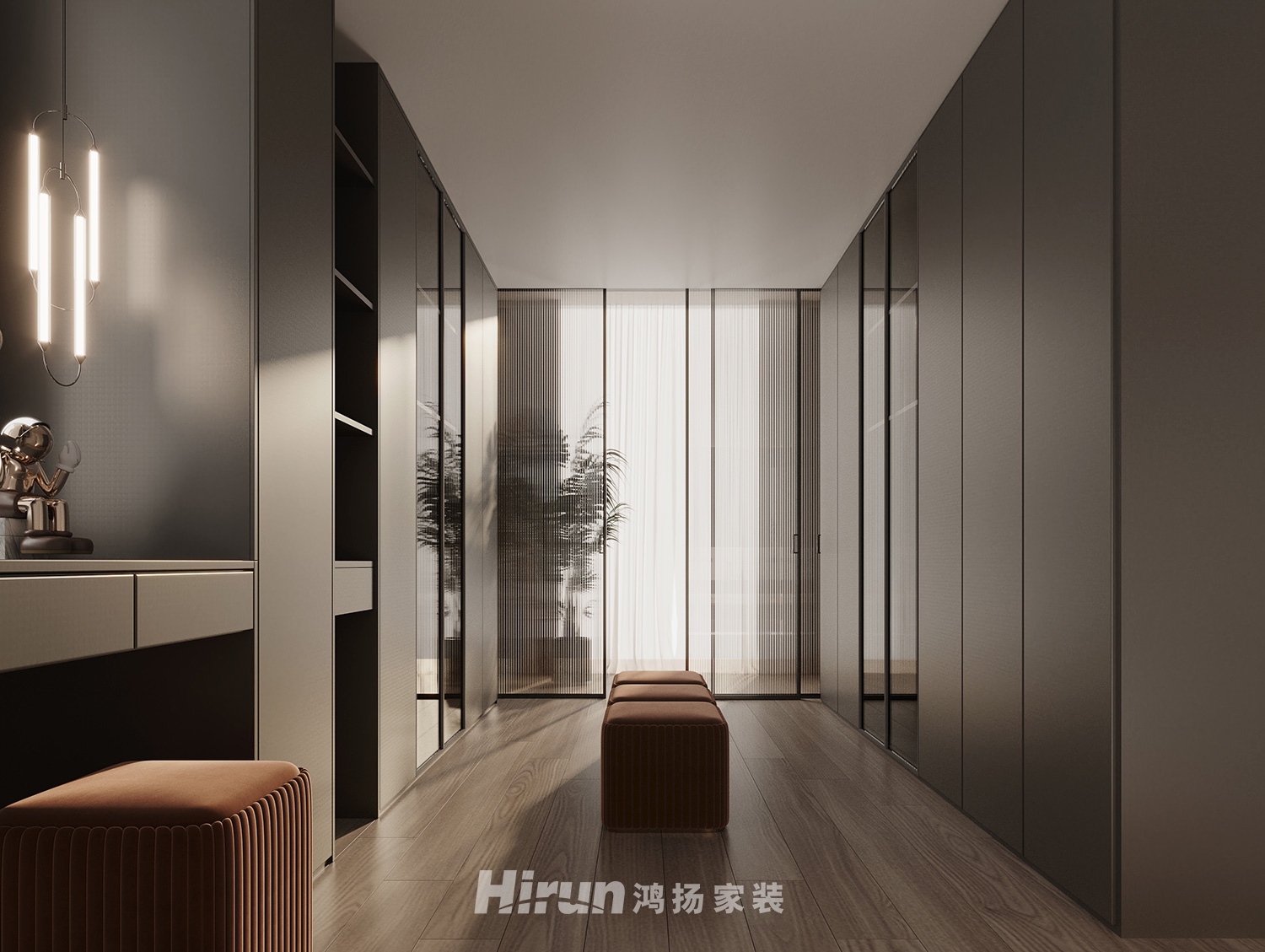 江山帝景190㎡雅致現(xiàn)代大平層 裝修案例效果圖-1