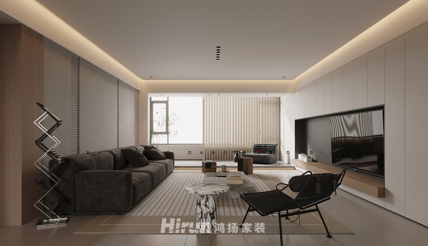 江山帝景190㎡雅致現(xiàn)代大平層 裝修案例效果圖-8