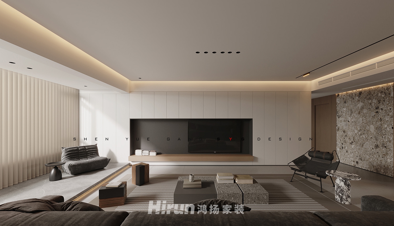 江山帝景190㎡雅致現(xiàn)代大平層 裝修案例效果圖-7