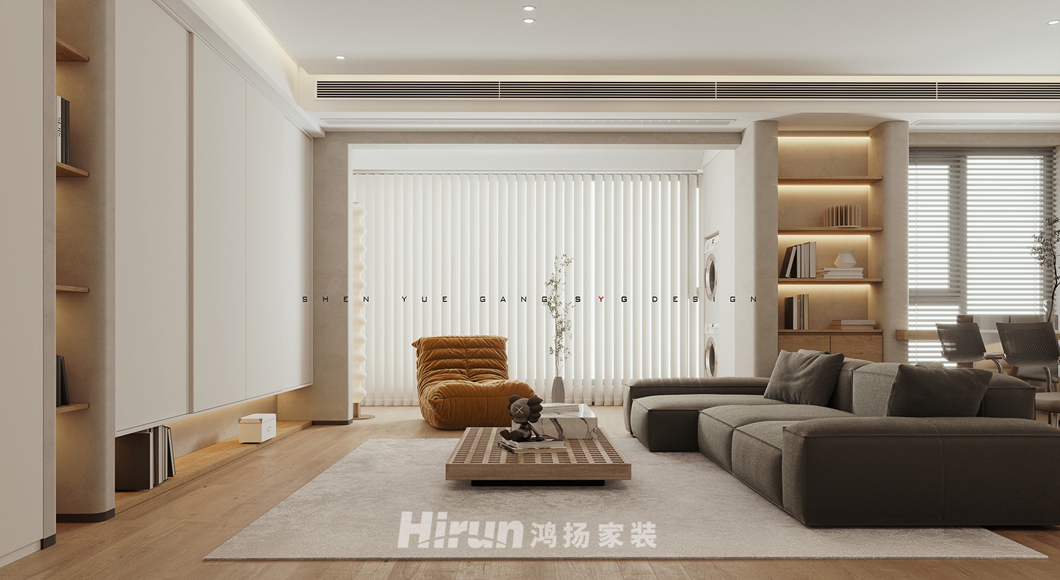 熙水豪庭140㎡北歐之光四居室 裝修案例效果圖-2