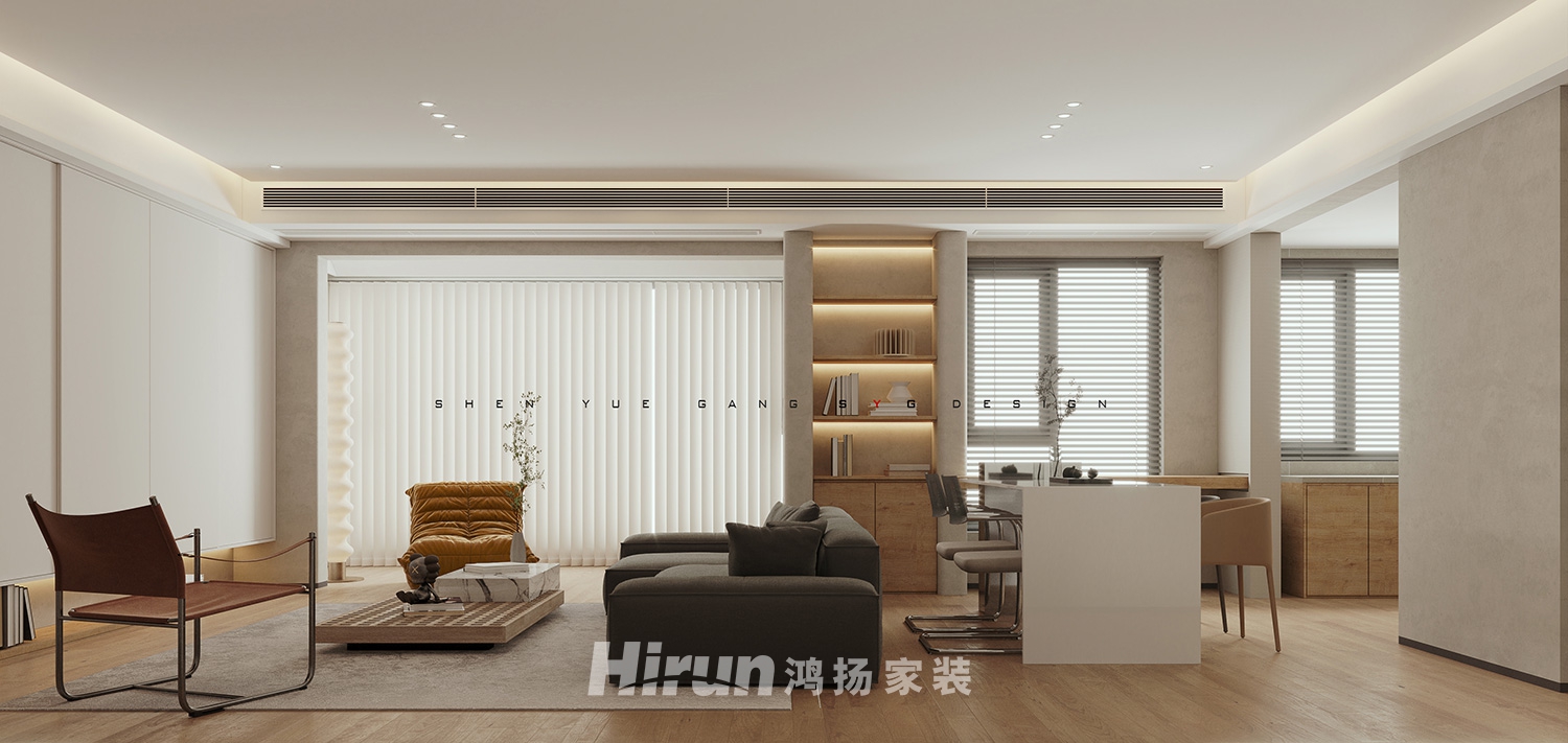 熙水豪庭140㎡北歐之光四居室 裝修案例效果圖-5