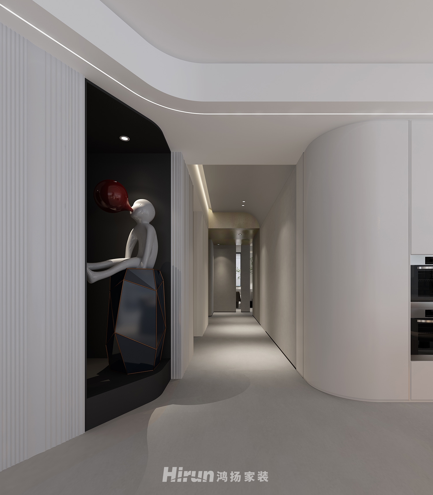 保利天禧107㎡雅致現代三居室 裝修案例效果圖-3