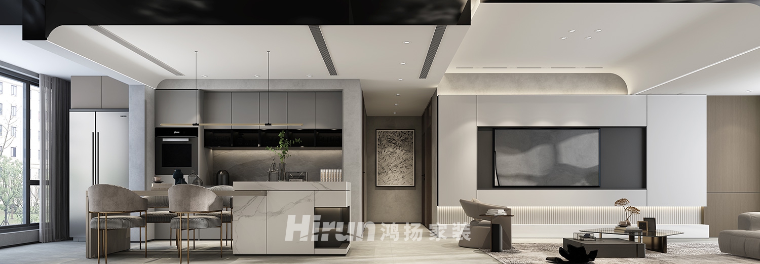 萬象府臺140㎡雅致現代四居室 裝修案例效果圖-1