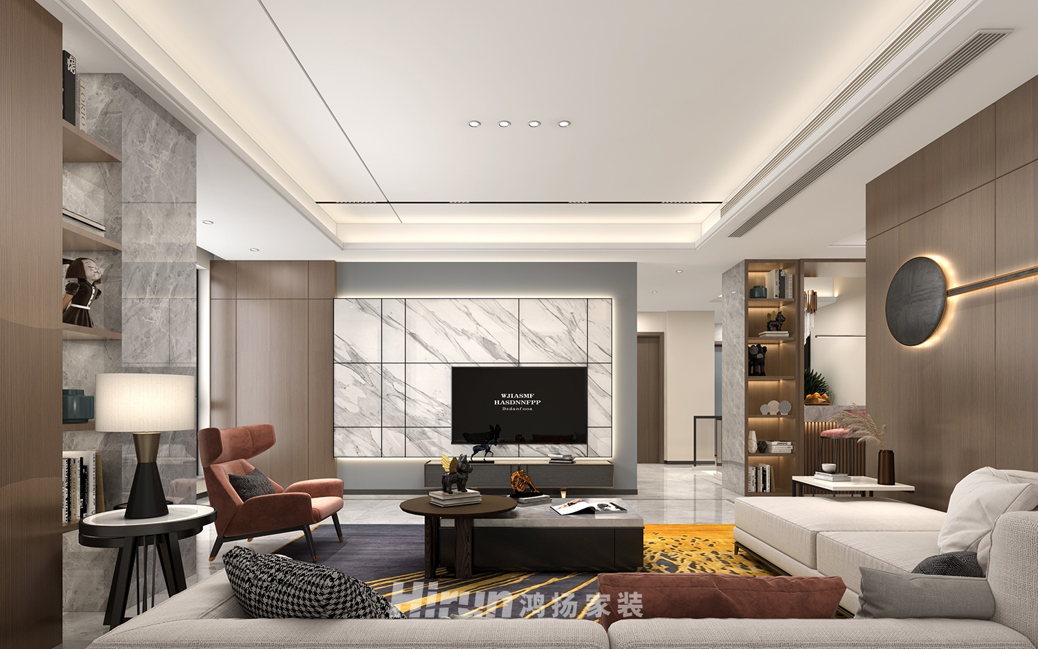 艾美瀟湘260㎡新裝飾主義四居室 裝修案例效果圖-5