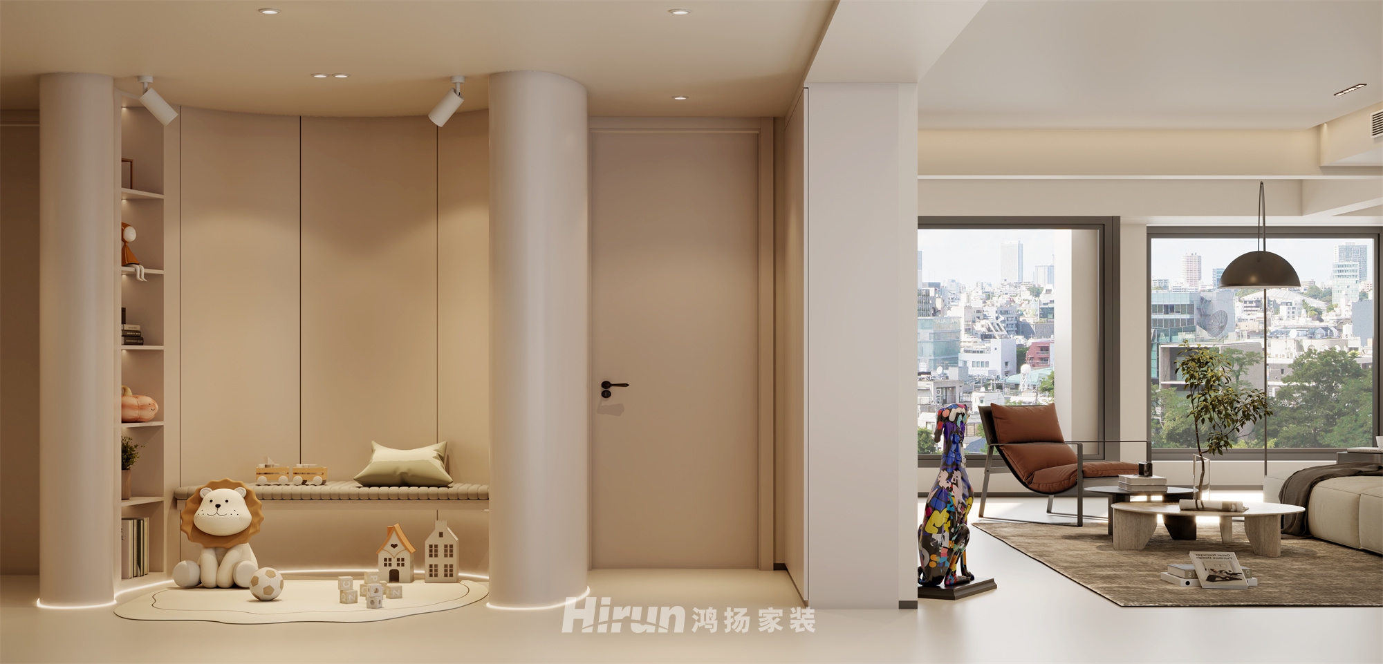 中航城168㎡雅致現代四居室 裝修案例效果圖-7