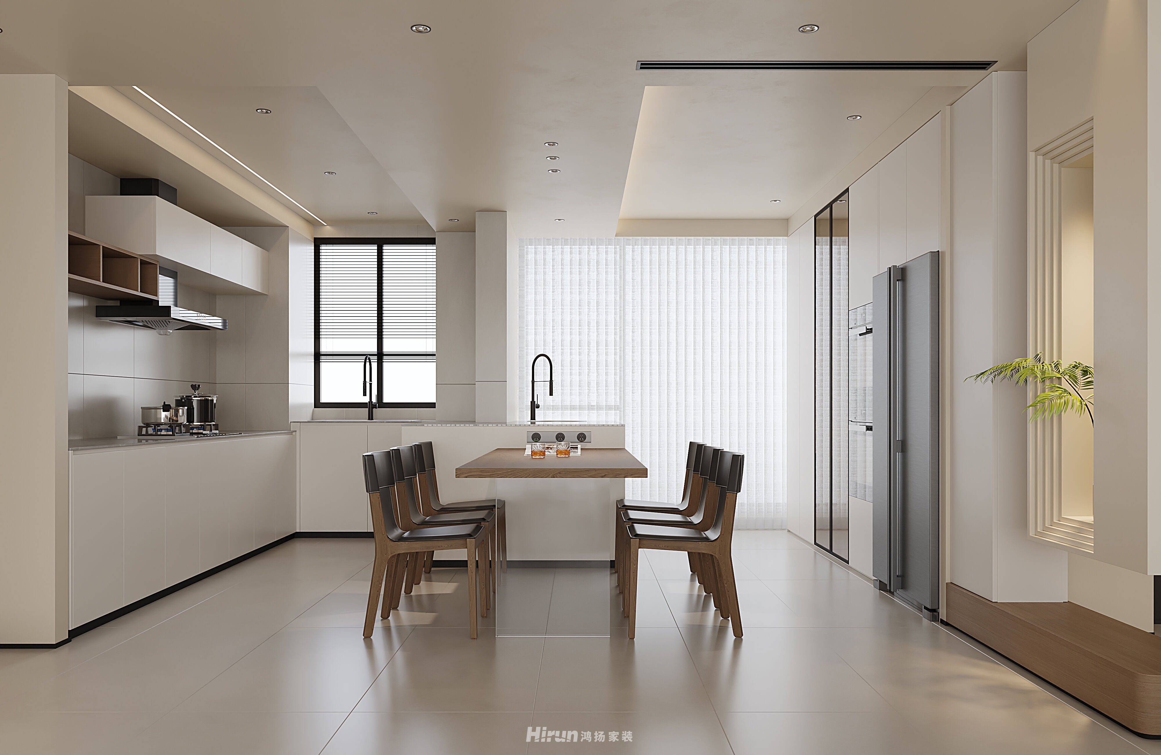 麓谷山湖郡165㎡優雅繽紛四居室 裝修案例效果圖-2