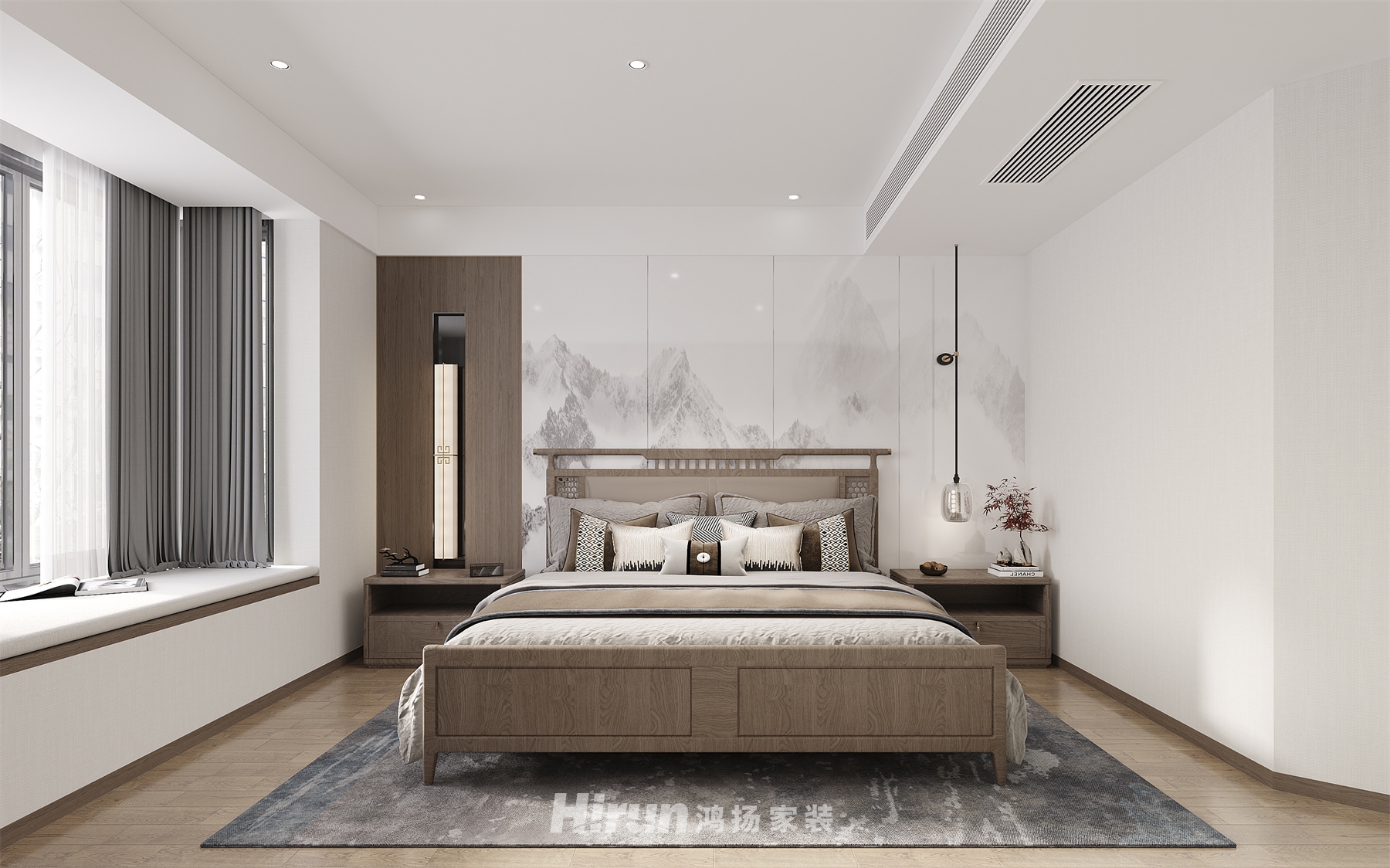 天一康園200㎡意境東方四居室 裝修案例效果圖-5