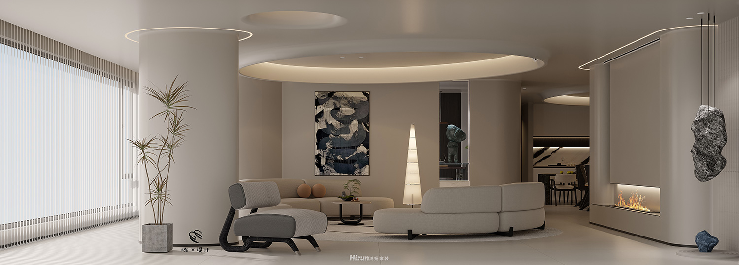 麓隱桐溪365㎡雅致現代大平層 裝修案例效果圖-1