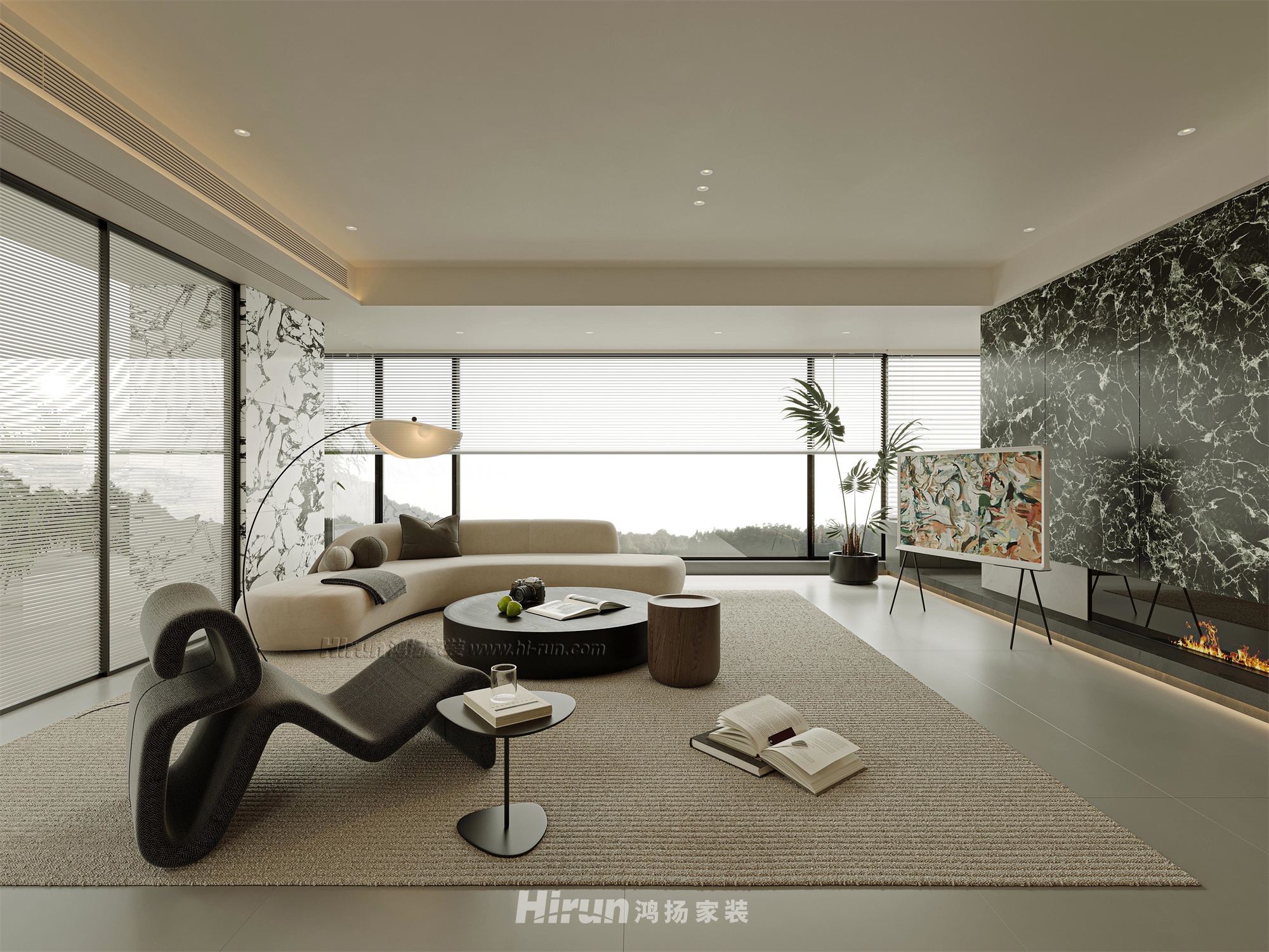 金茂云府208㎡雅致現代大平層 裝修案例效果圖-5