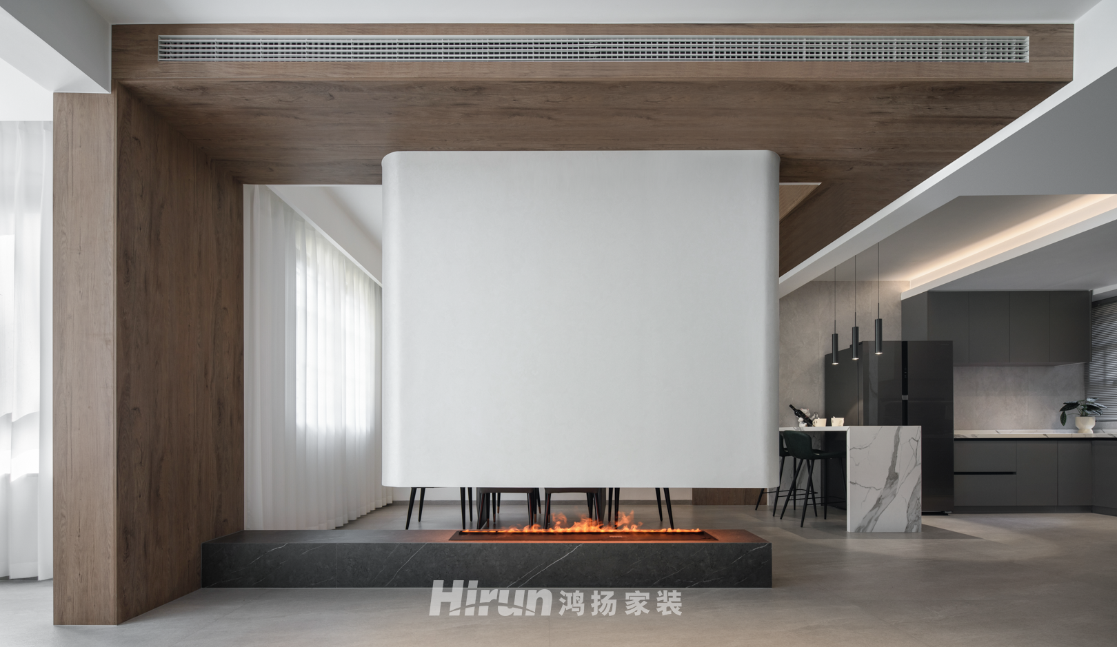 大唐印象160㎡雅致現代四居室 裝修案例實景圖-6