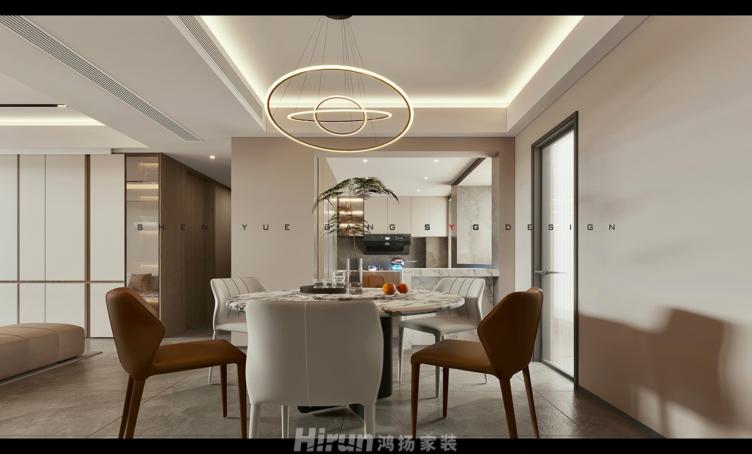 正榮濱江紫闕臺140㎡北歐之光四居室 裝修案例效果圖-2