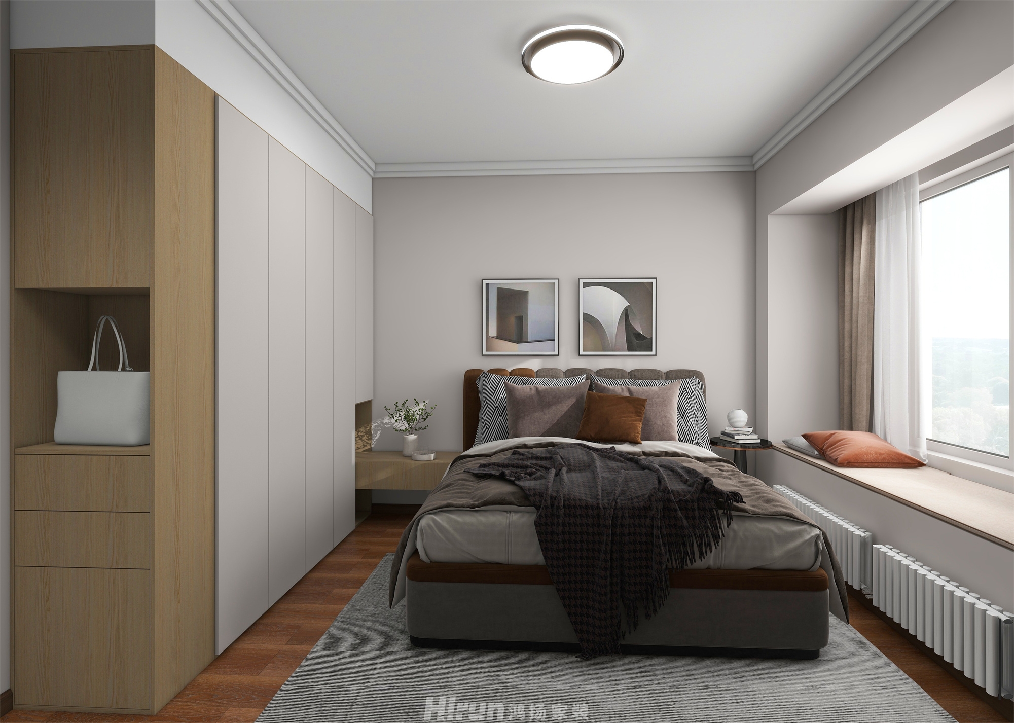 招商雍山湖170㎡北歐之光四居室 裝修案例效果圖-4