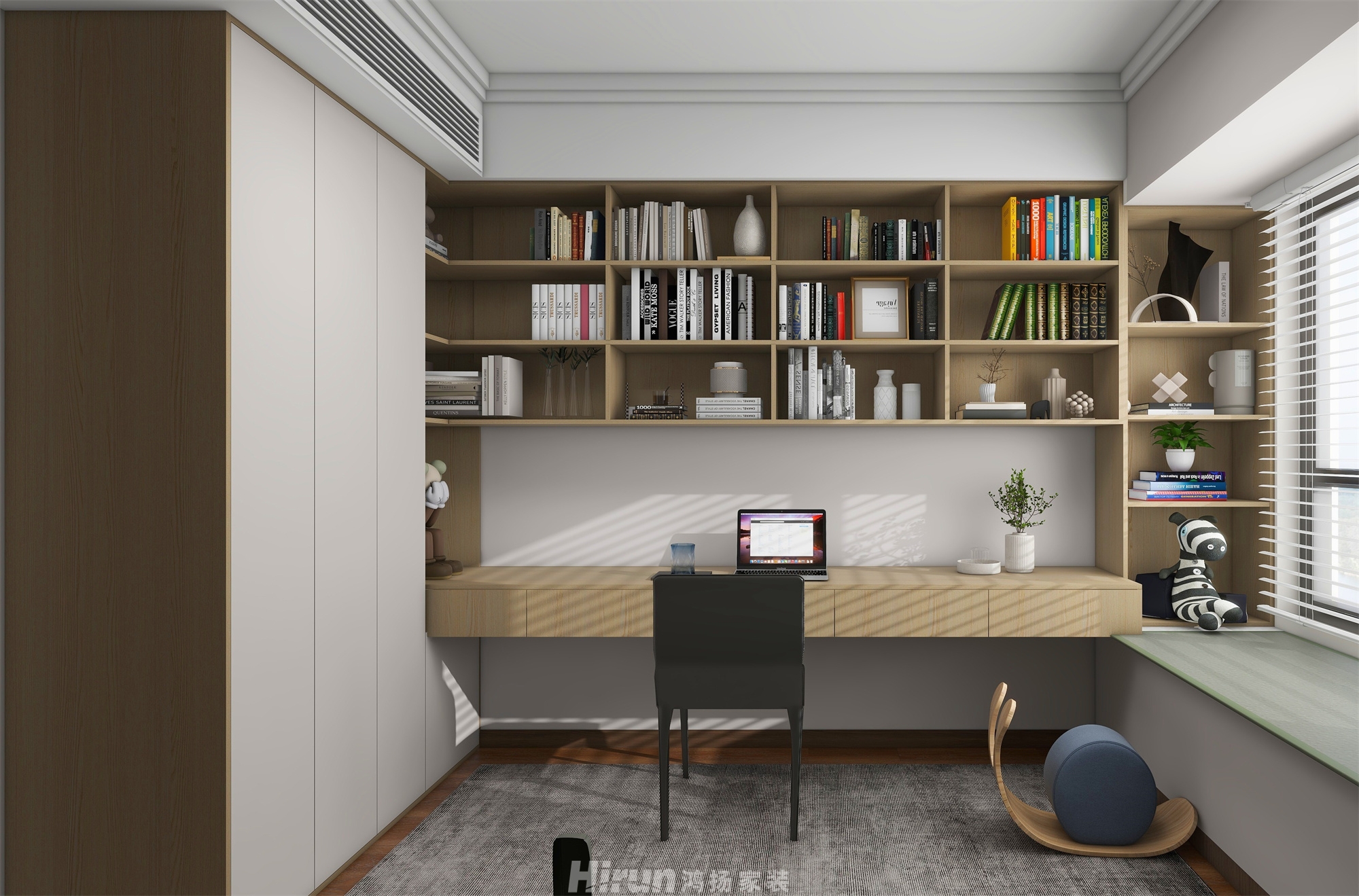 招商雍山湖170㎡北歐之光四居室 裝修案例效果圖-6