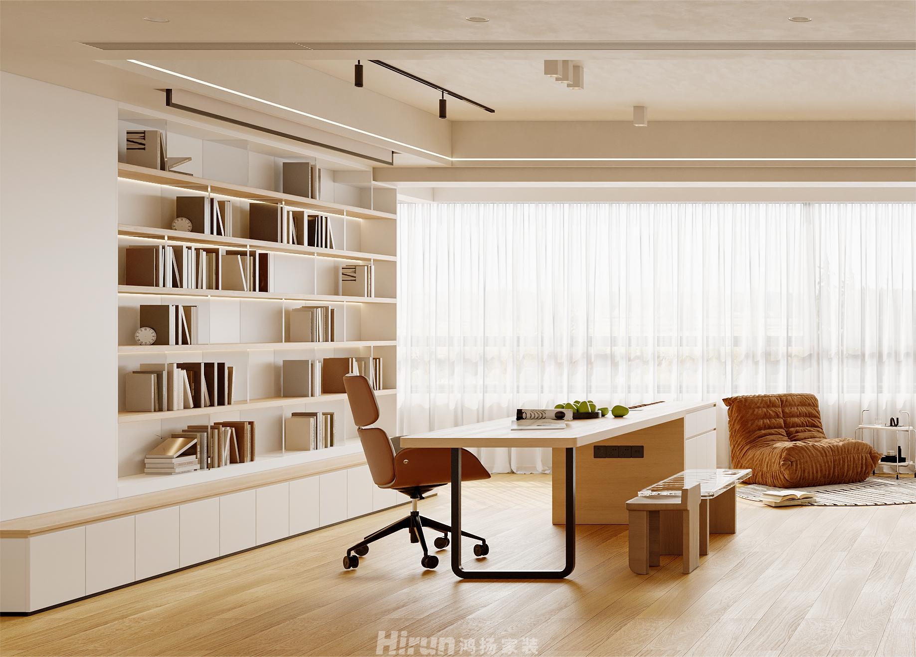 萬(wàn)象公園188㎡北歐之光大平層 裝修案例效果圖-1