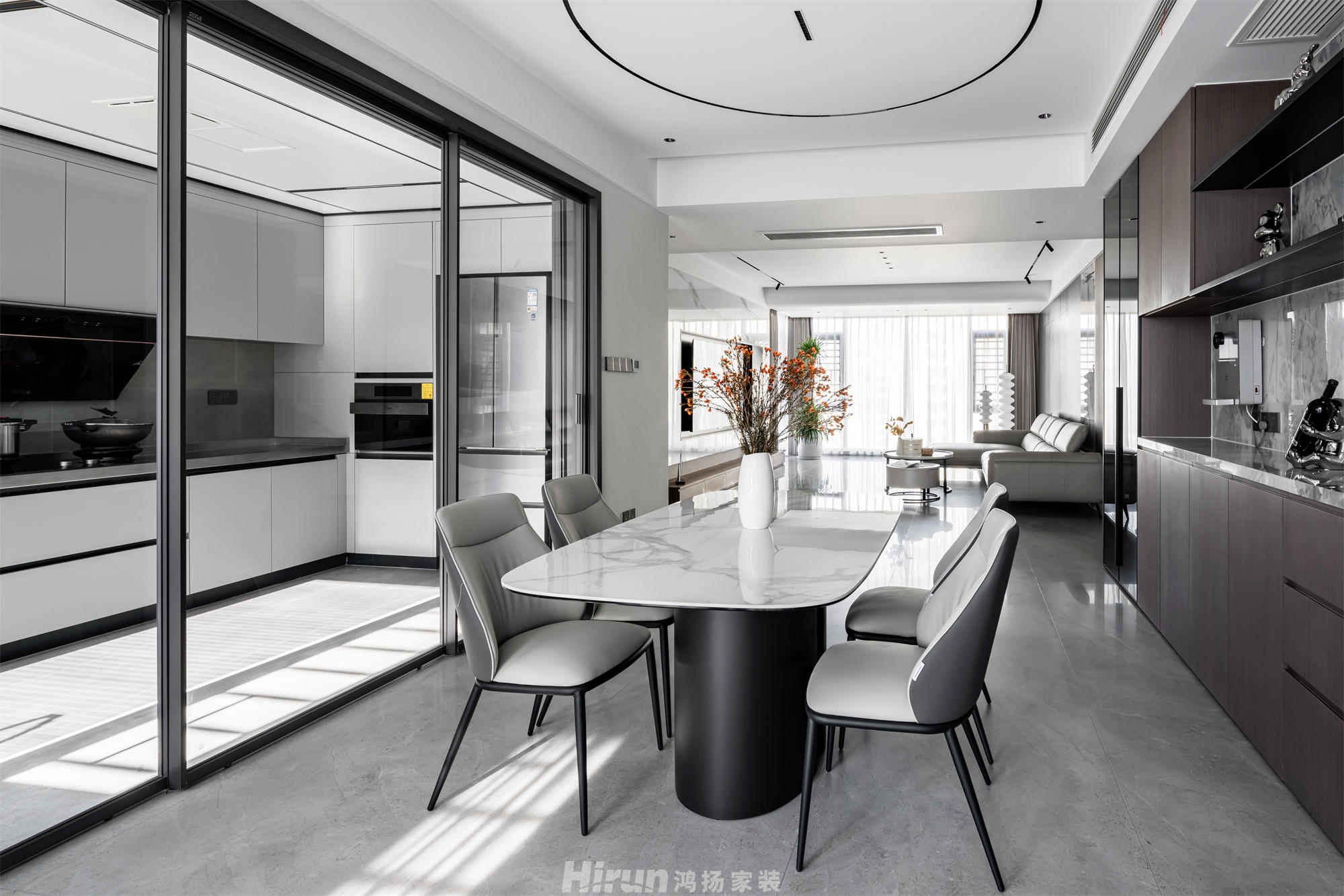 燕興華城180㎡雅致現代四居室 裝修案例實景圖-1