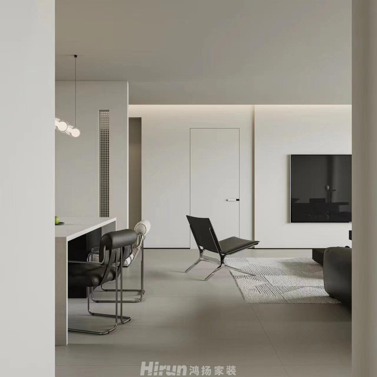 華潤潤樾府170㎡雅致現(xiàn)代四居室 裝修案例效果圖-4